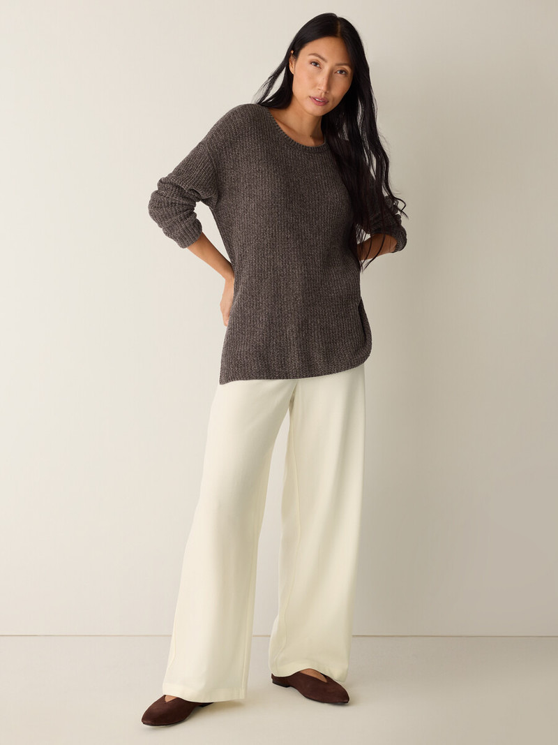 EILEEN FISHER Chenille Blend Jewel Neck Top outlook