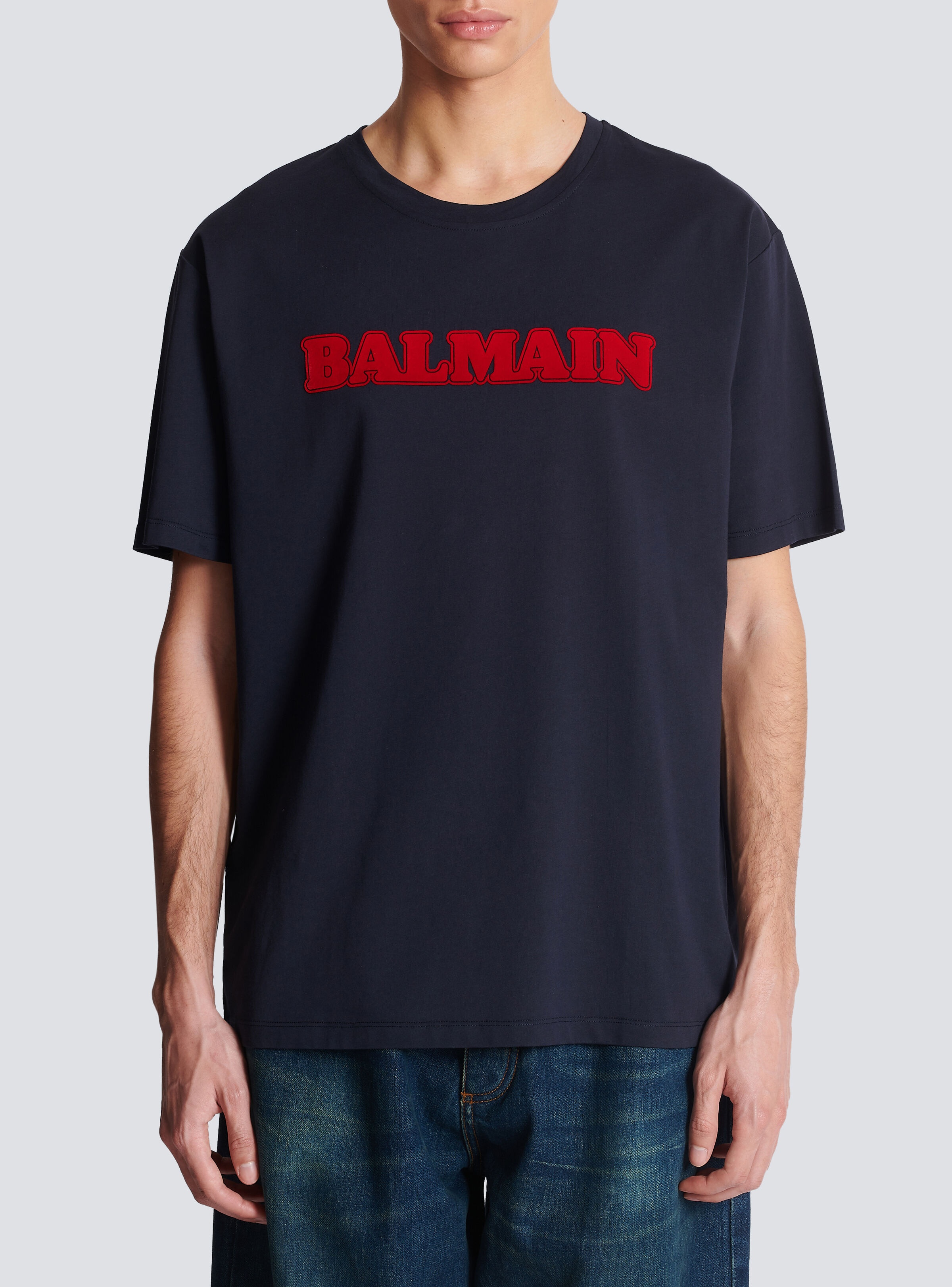 Retro flocked Balmain T-shirt - 5