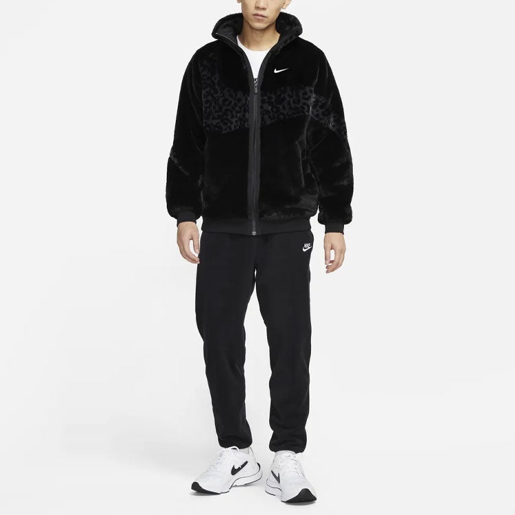 Nike Sportswear Swoosh Logo Casual FleeceJacket Men Black DH6685-010 - 3