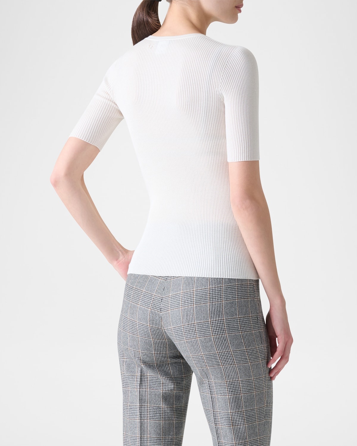 Ribbed Seamless Crewneck Sweater - 3