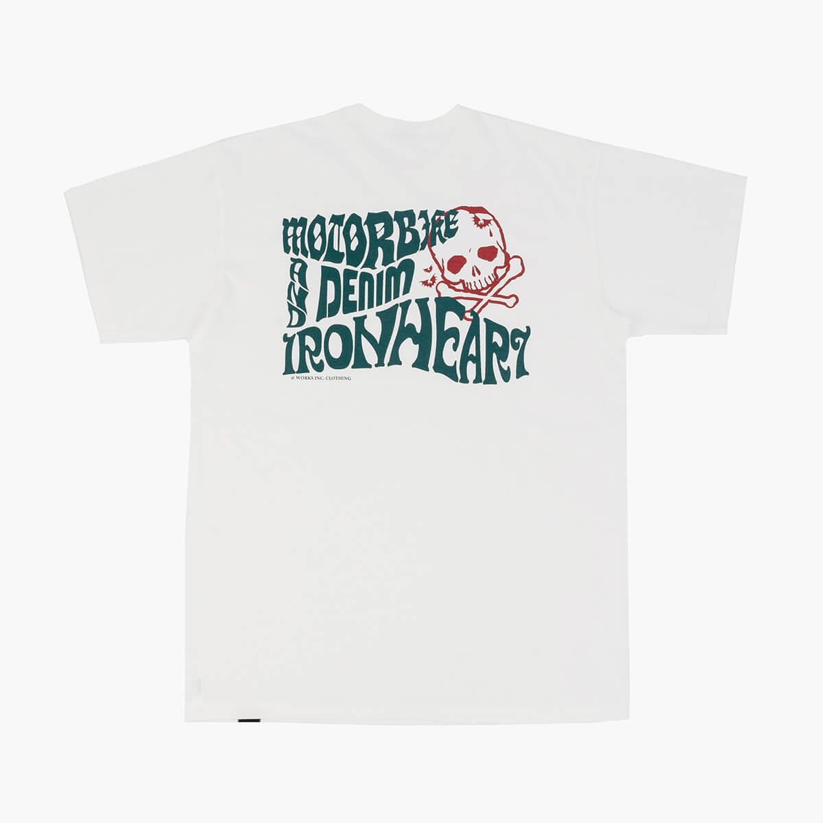 6.5oz Printed Loopwheel Crew Neck T-Shirt - White - 4