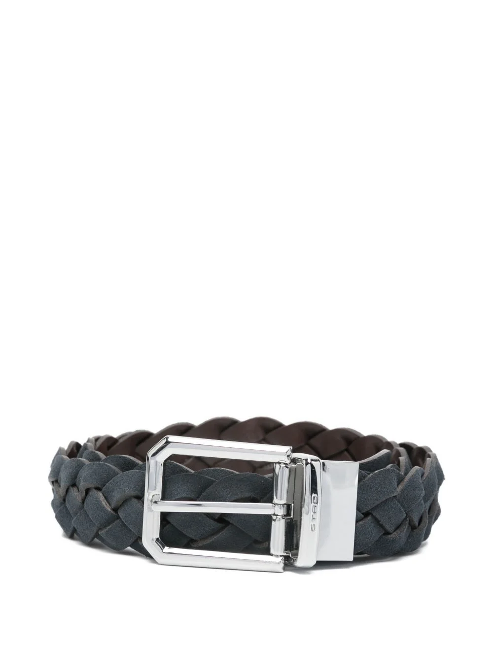 braided-leather buckle belt - 1