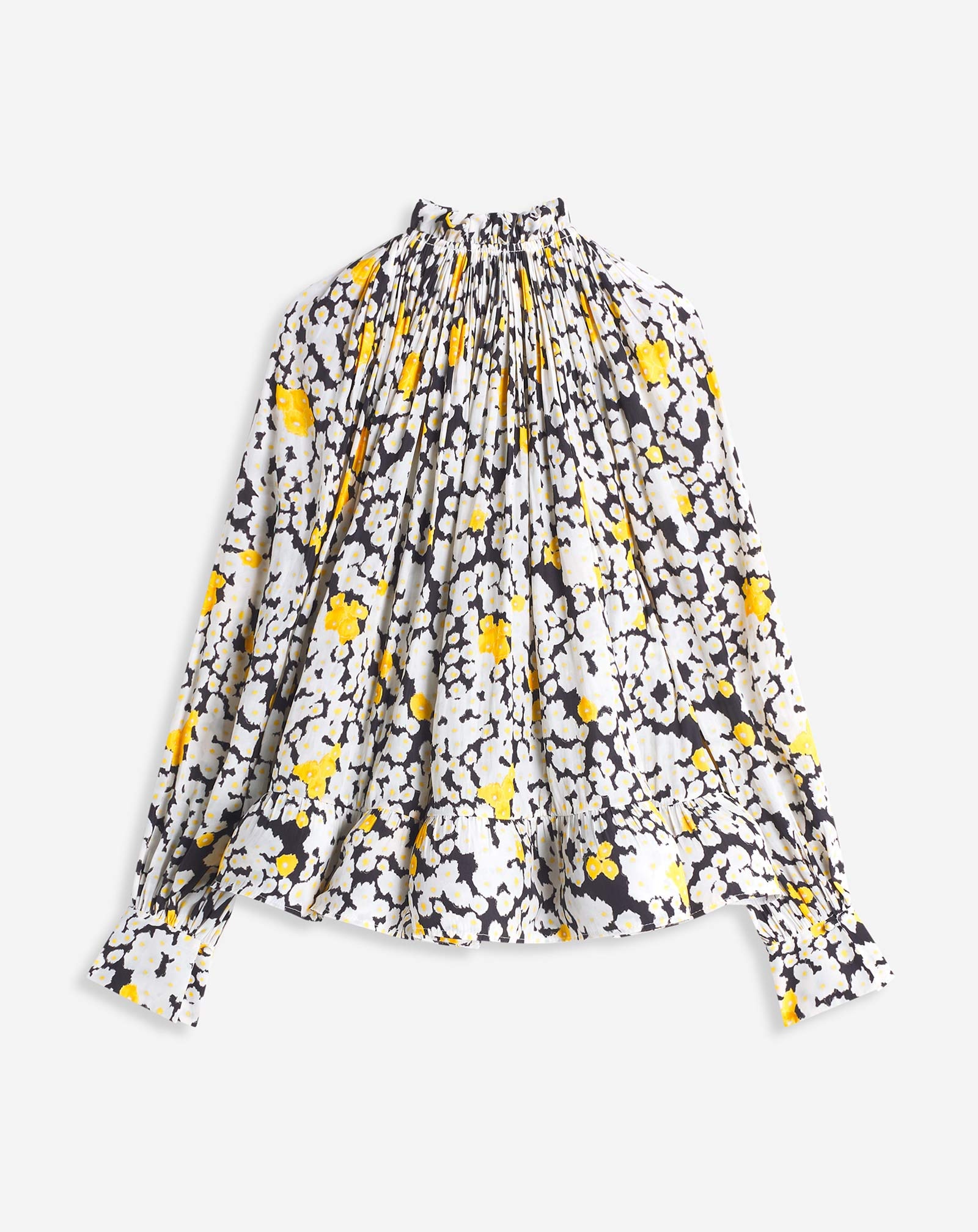 PRINTED CHARMEUSE BLOUSE WITH LONG SLEEVES - 2