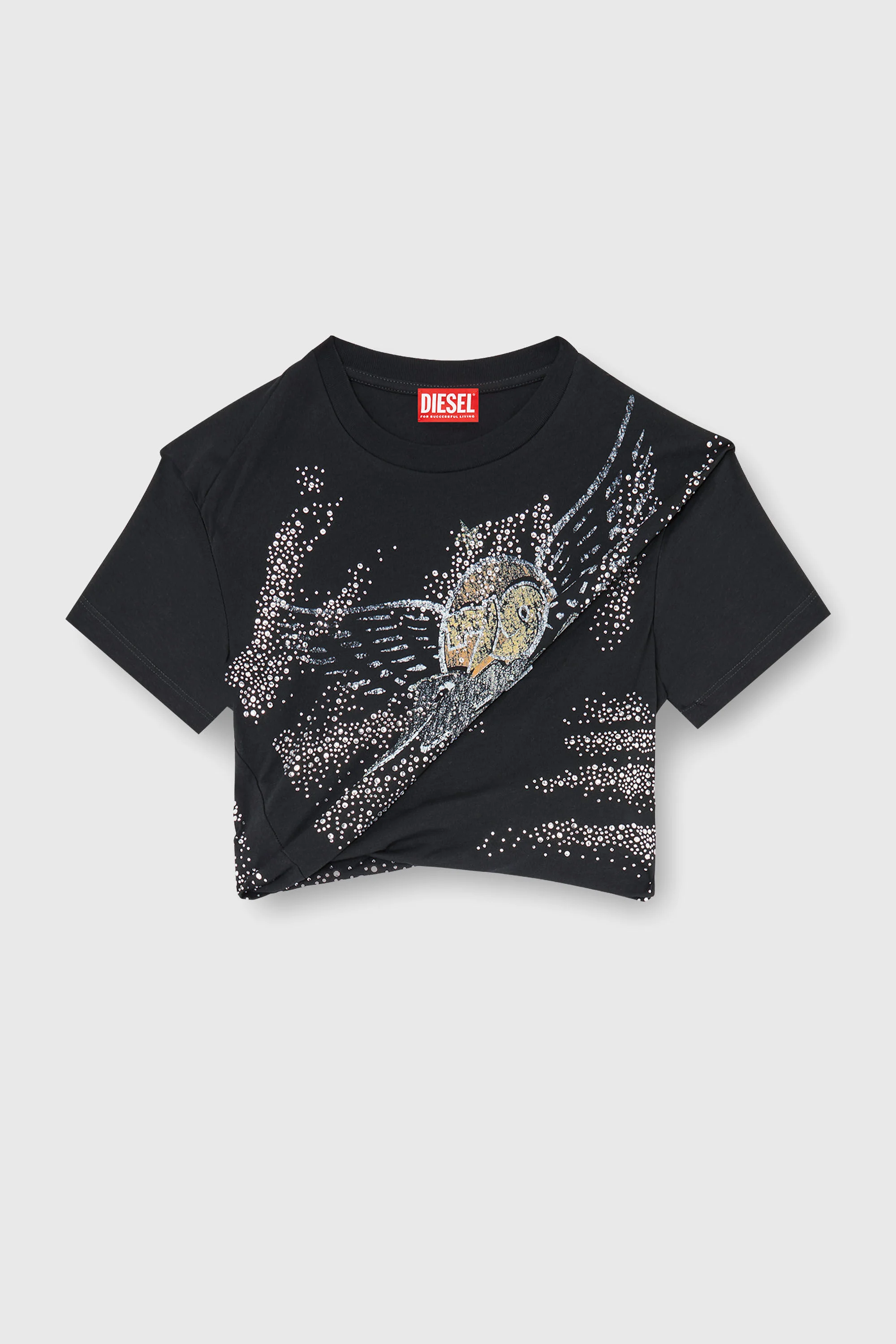 RUCKED-UP T-SHIRT IN DOUBLE-LAYER JERSEY - 1