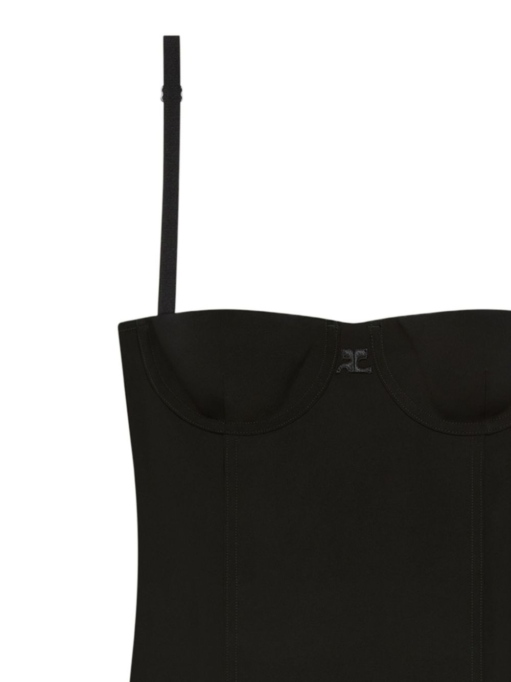 spaghetti-strap bustier top - 2