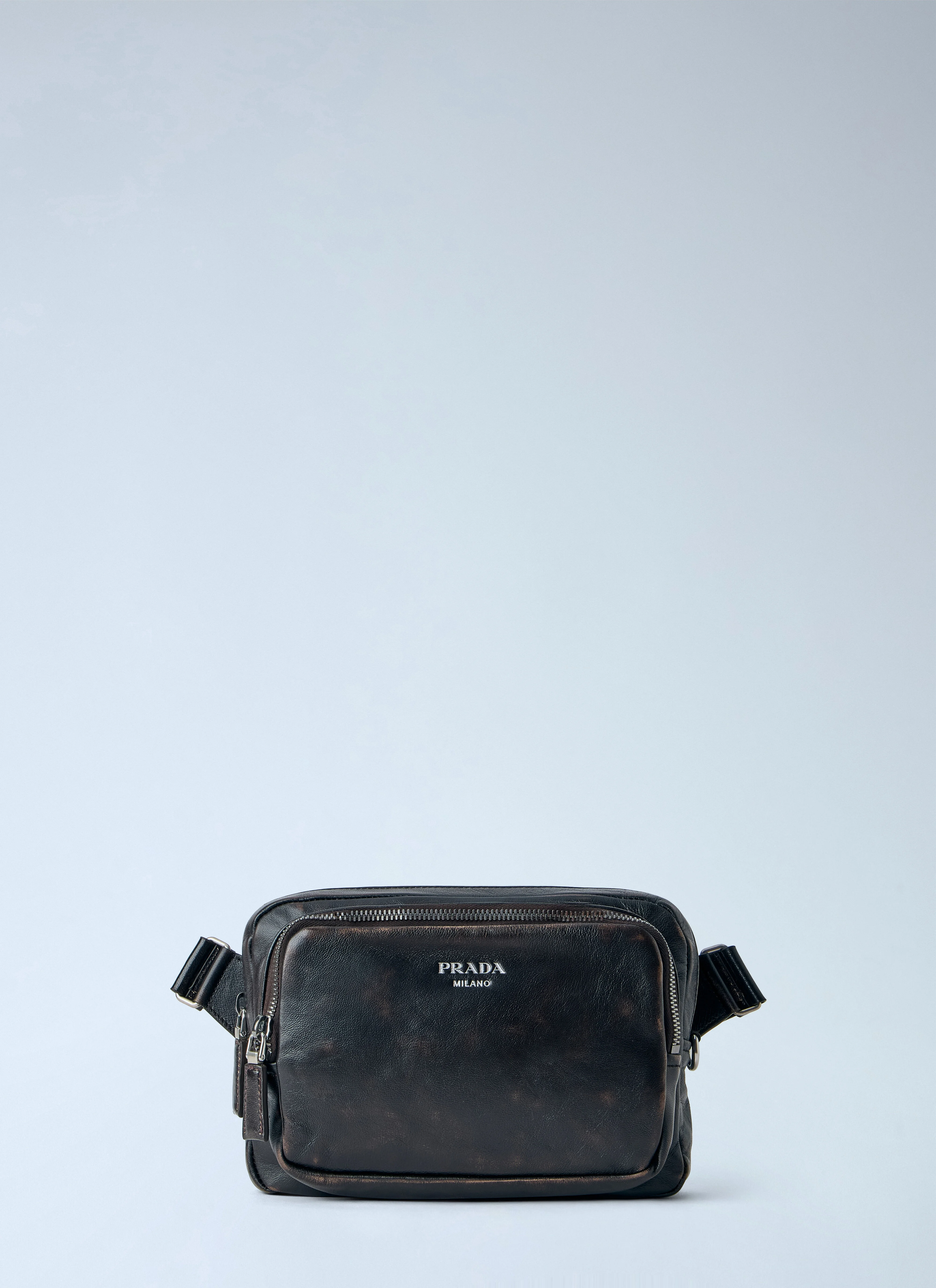 Distressed Nappa Leather Shoulder Bag - 1