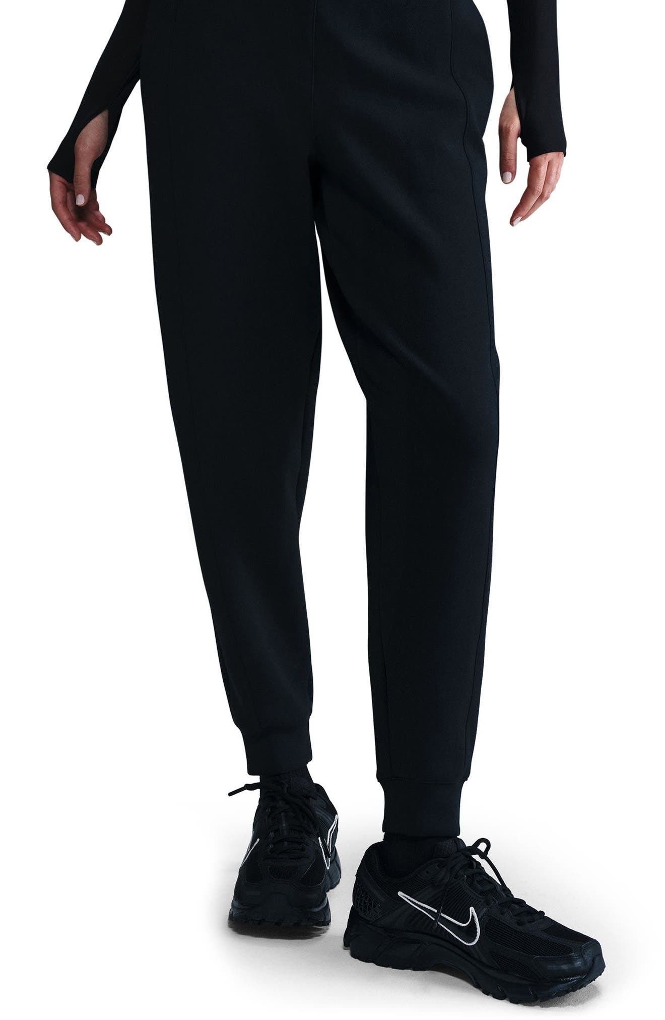 Nike 24.7 Dri-FIT Mid-Rise Joggers in Black/Black at Nordstrom - 4