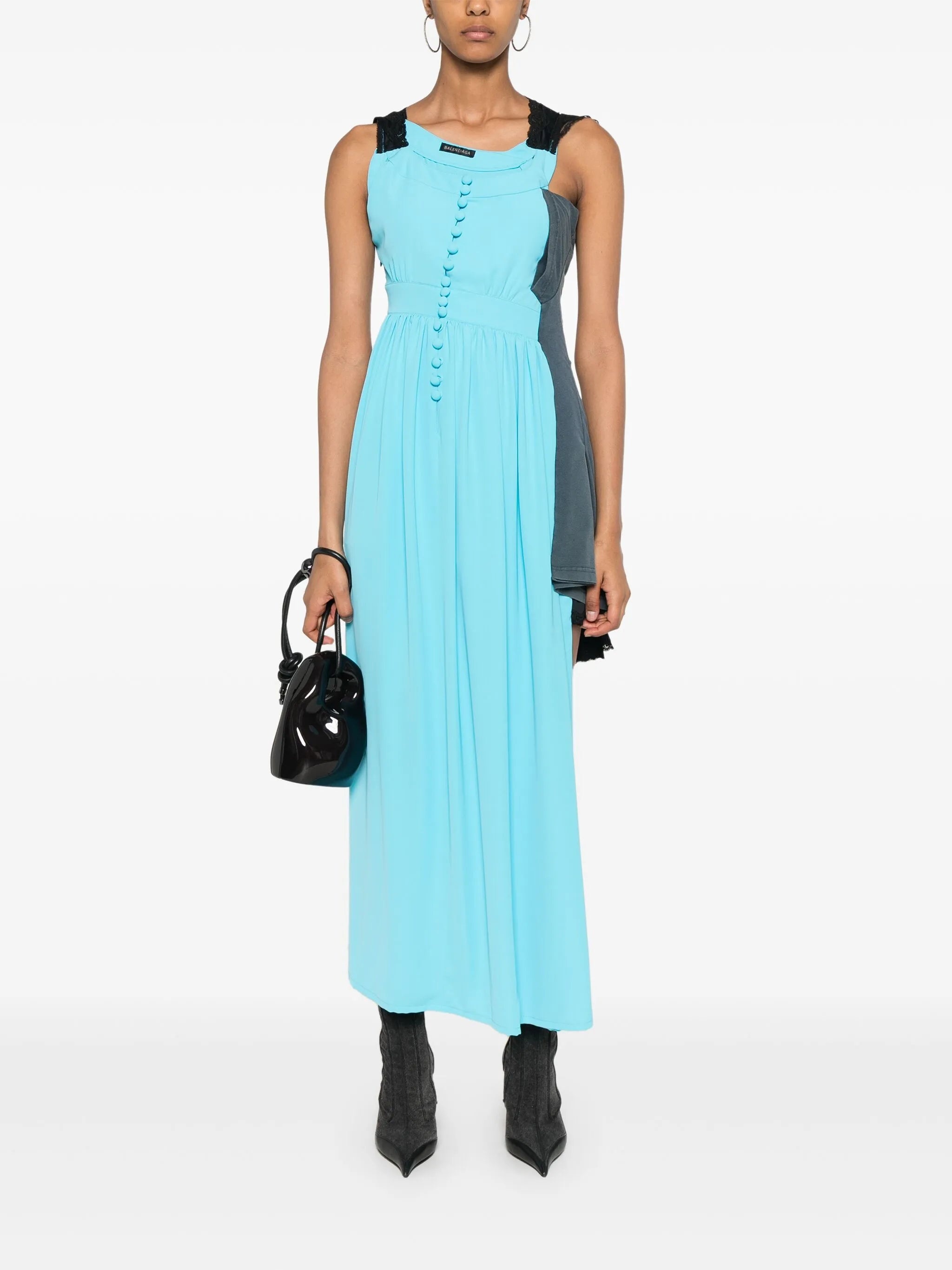 Asymmetric Panelled Dress - 4