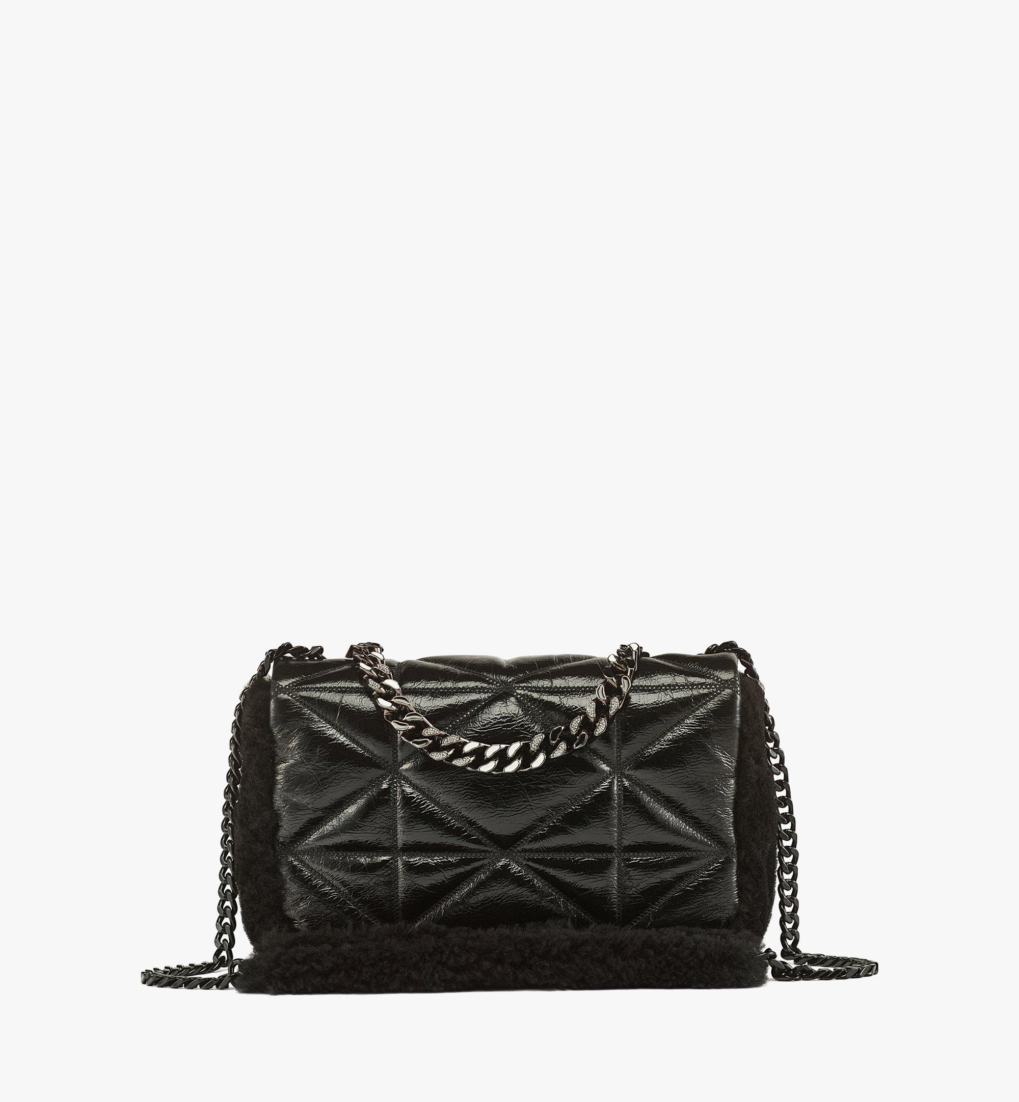 Travia Shearling Shoulder Bag in Cloud Quilted Leather - 5