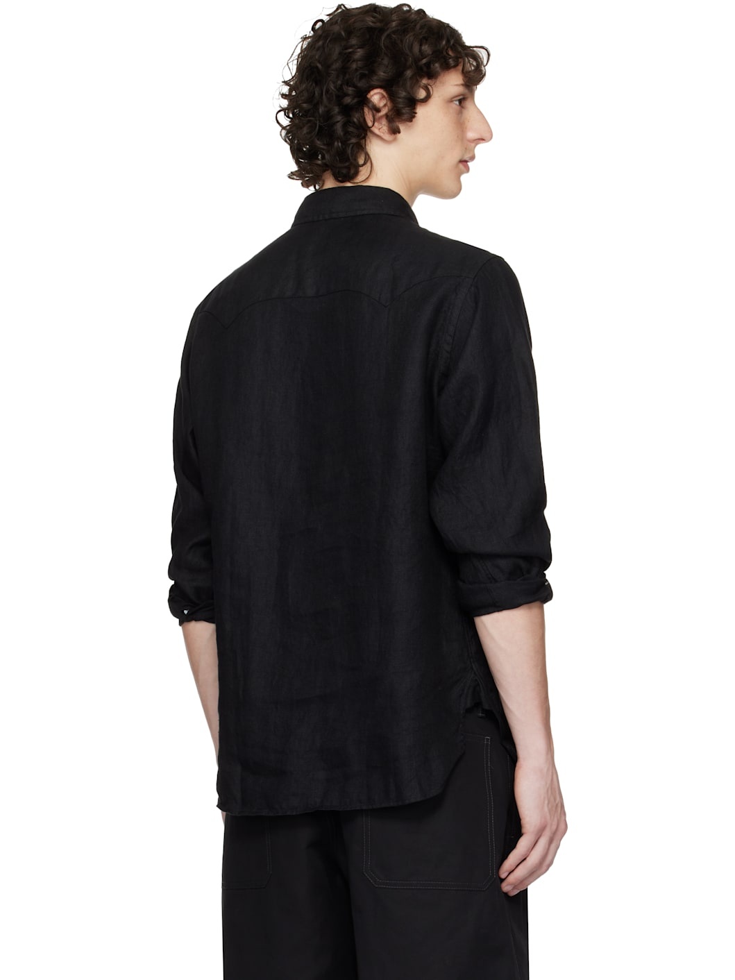 Black Two-Pocket Western Shirt - 3