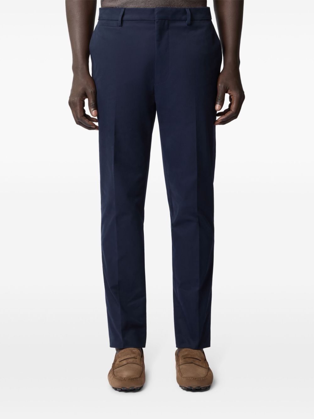 straight-leg cotton trousers - 2