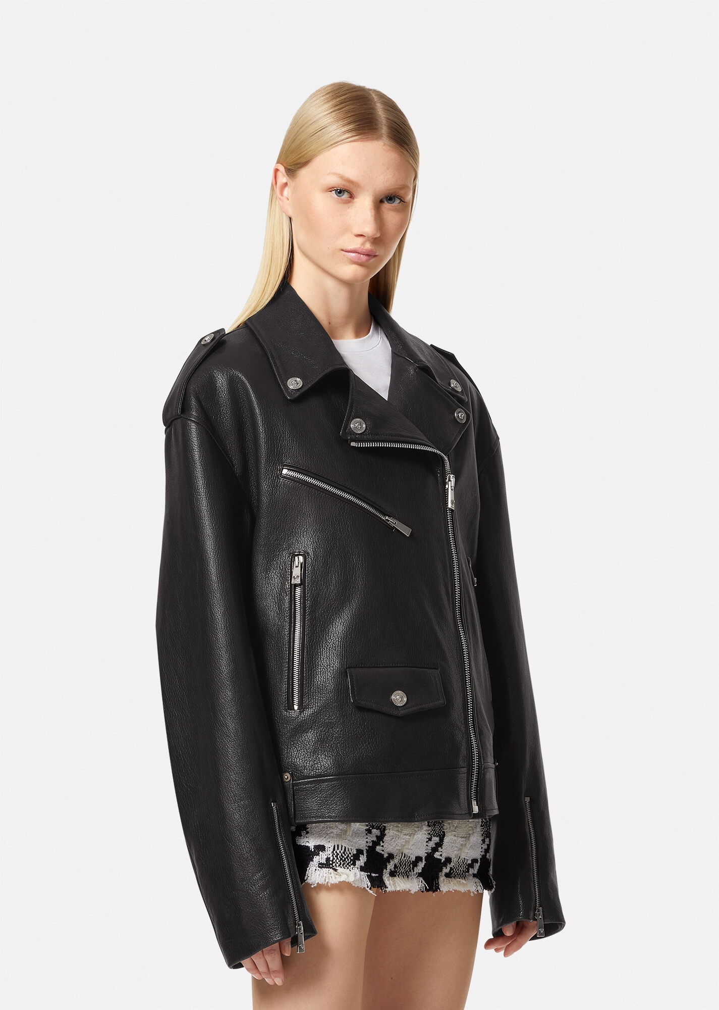 Leather Biker Jacket - 3