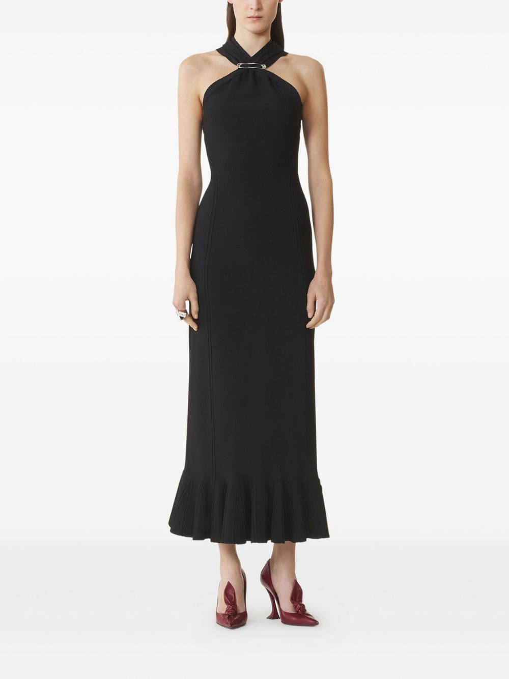 halterneck midi dress - 2