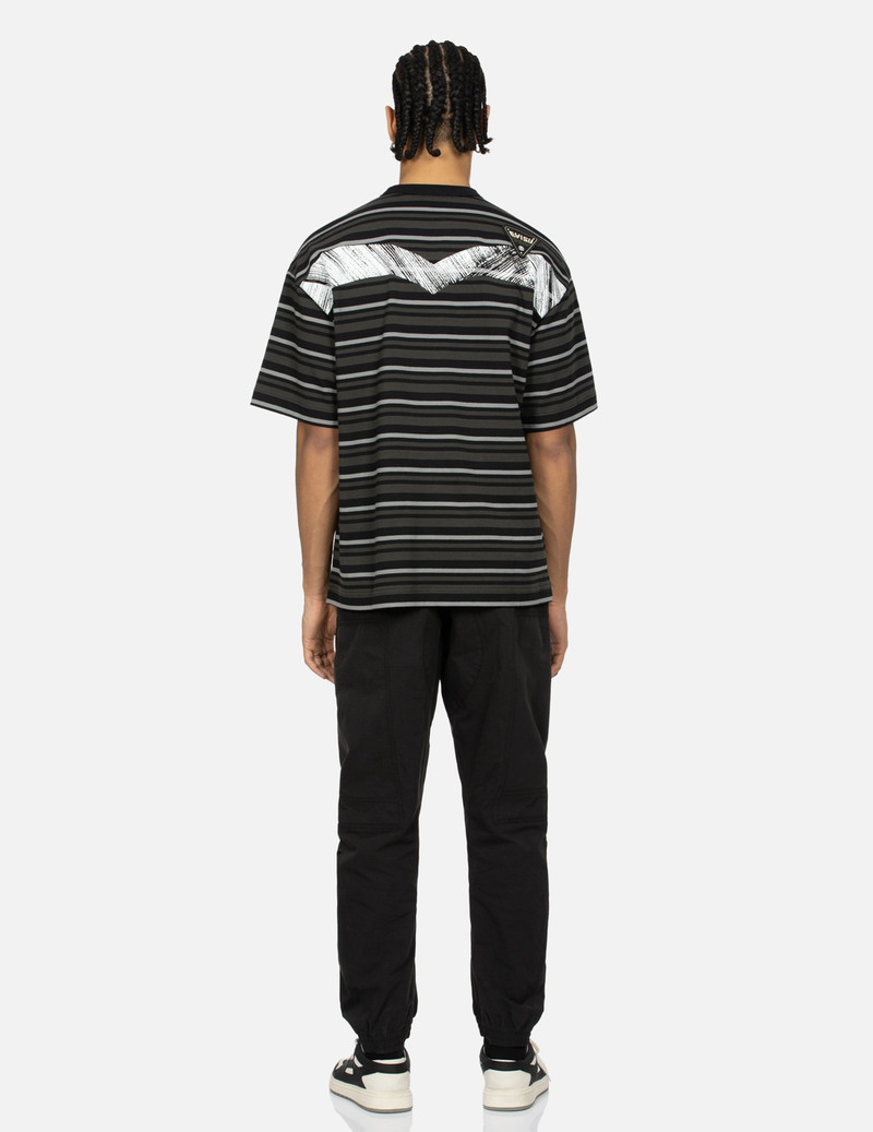 BADGES AND BRUSHSTROKE DAICOCK PRINT LOOSE FIT T-SHIRT 5