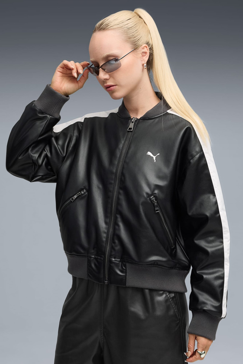 PUMA T7 Pleather Bomber Women outlook