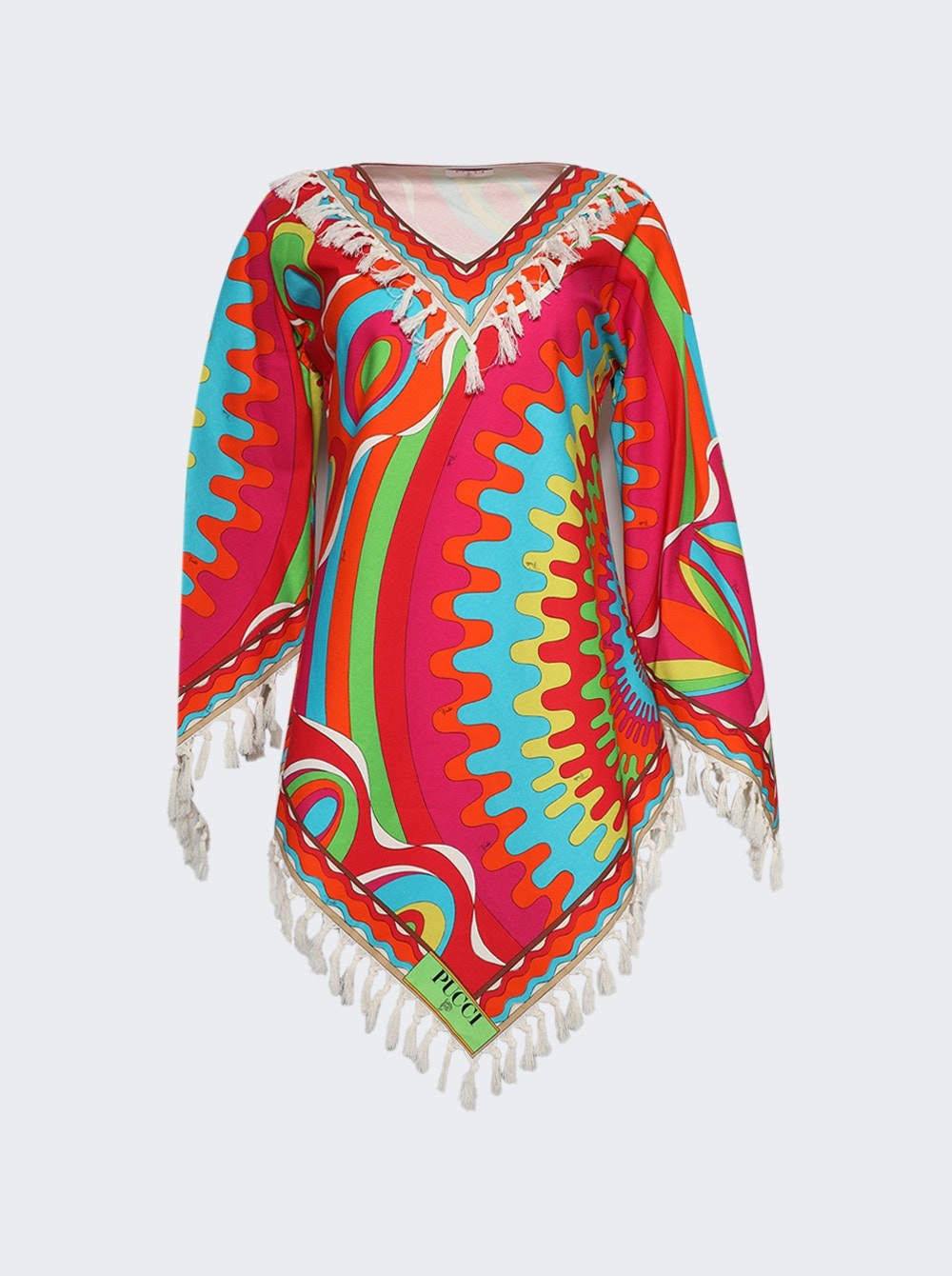 Bersaglio Printed Tassel Kaftan Red - 1