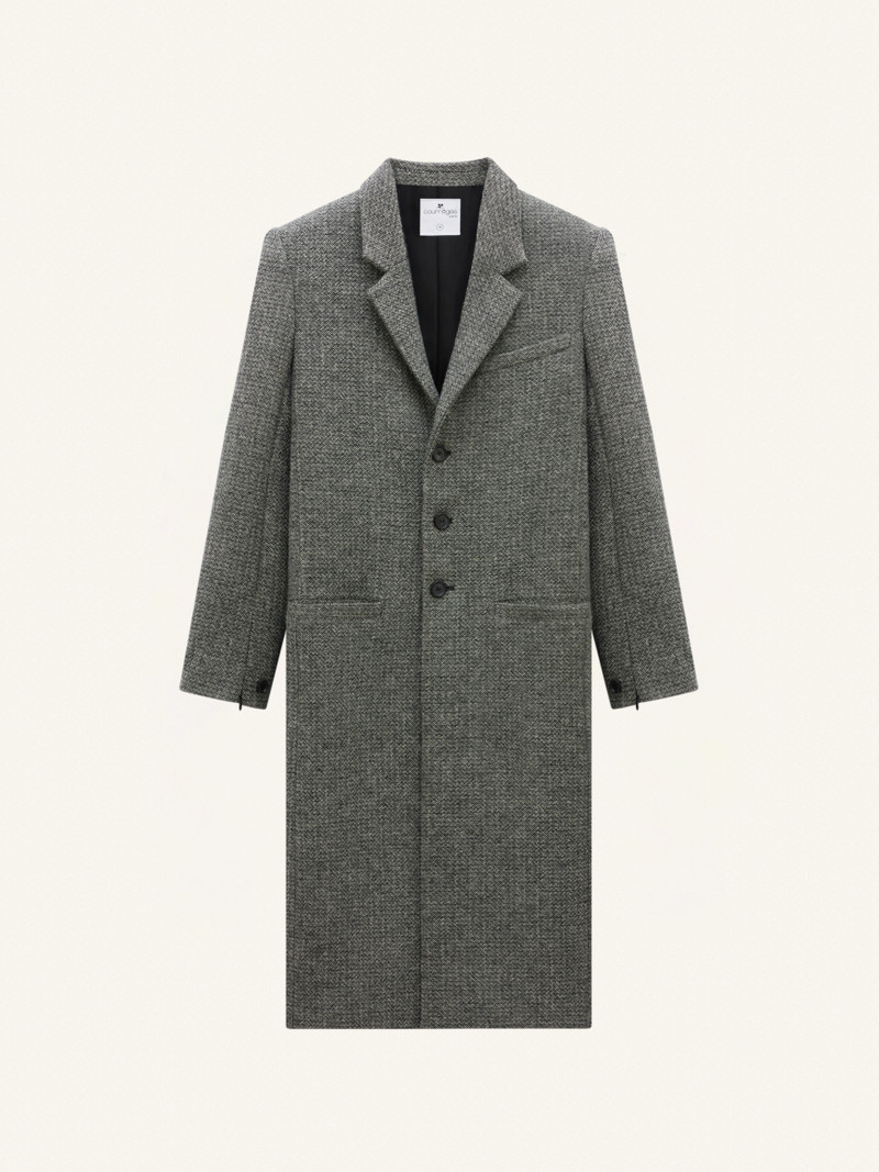 ZIPPED SLEEVES CAVIAR TAILORED COAT 1