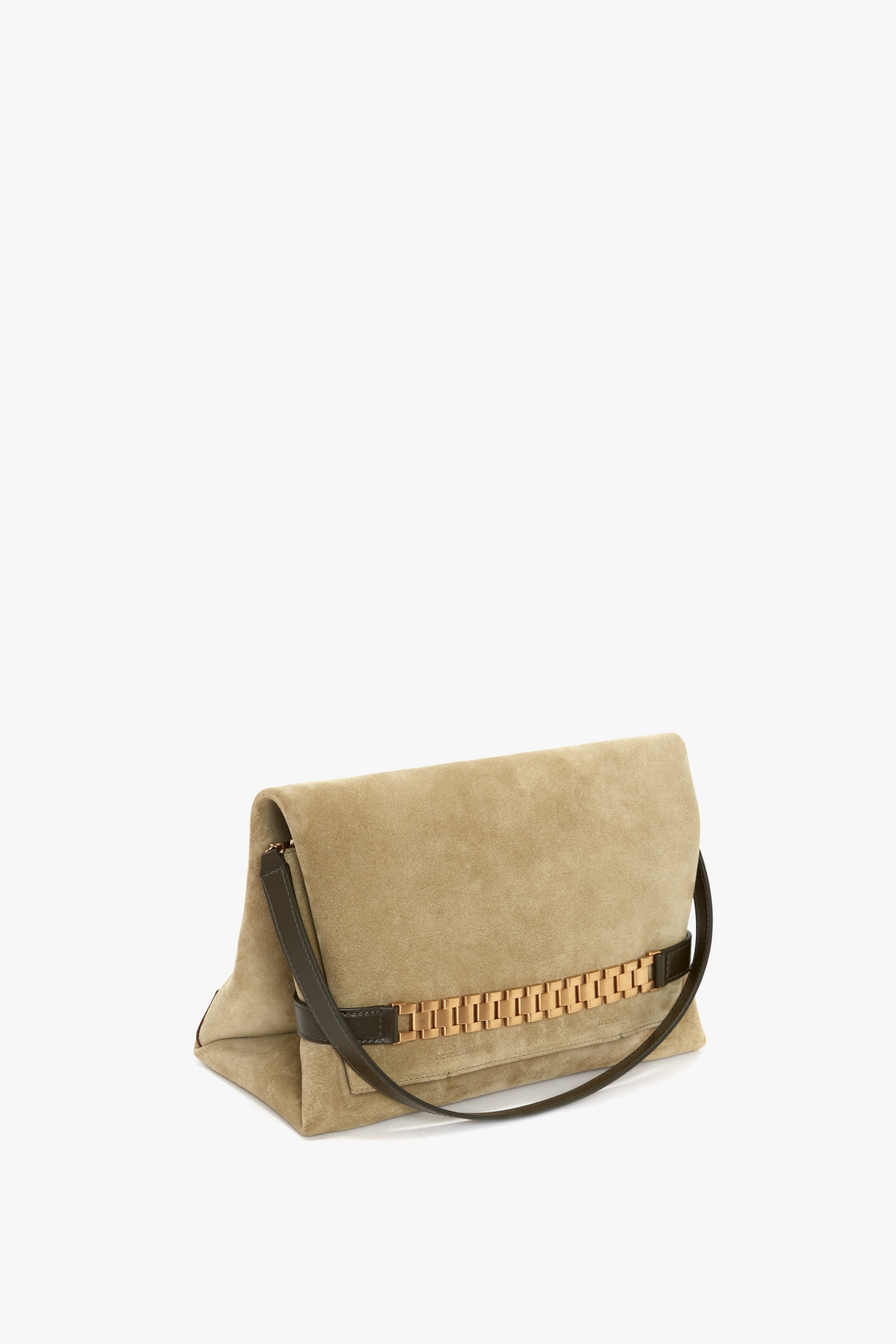 Chain Pouch with Strap in Suede - 2