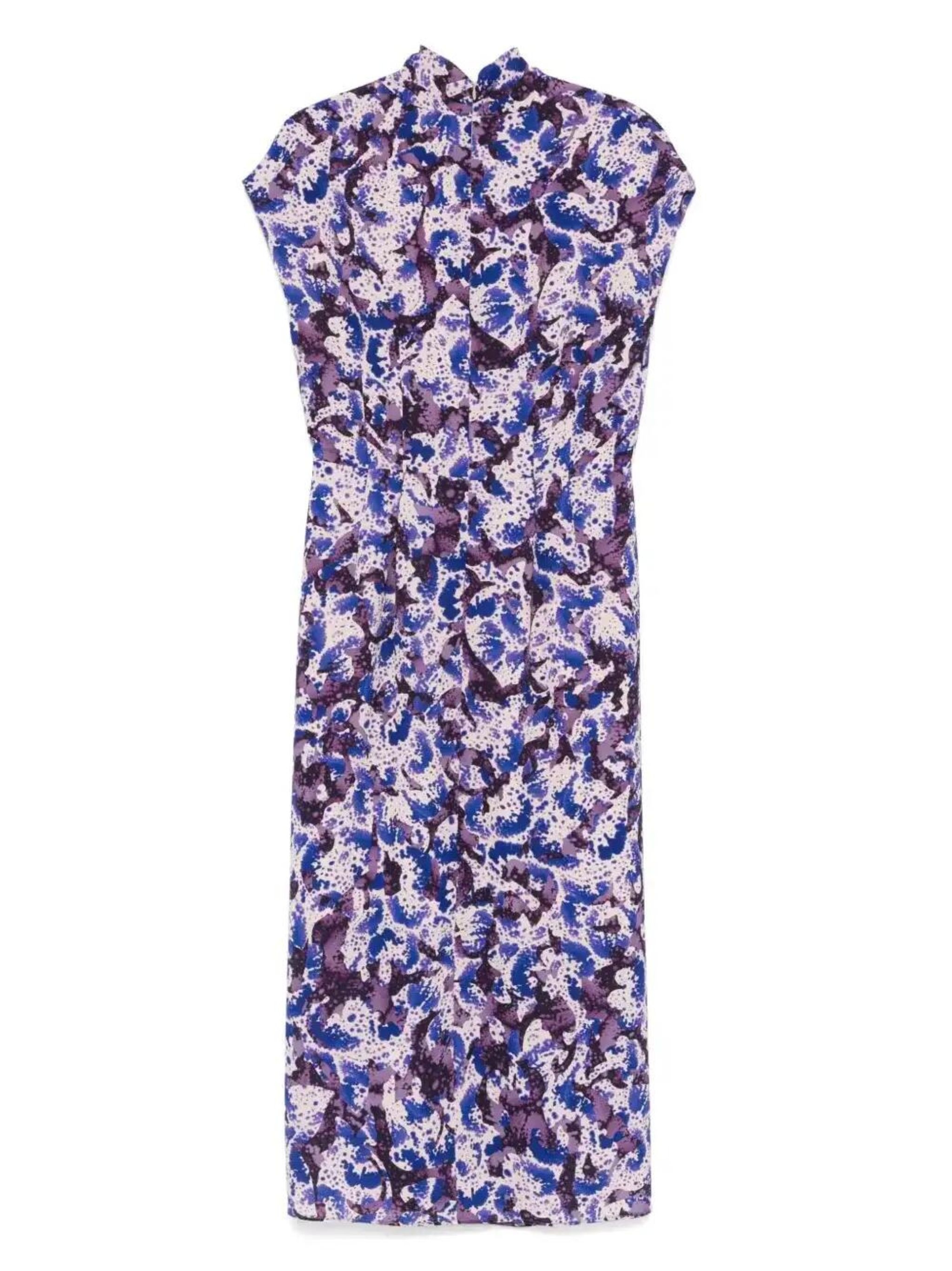 abstract-print midi dress - 2
