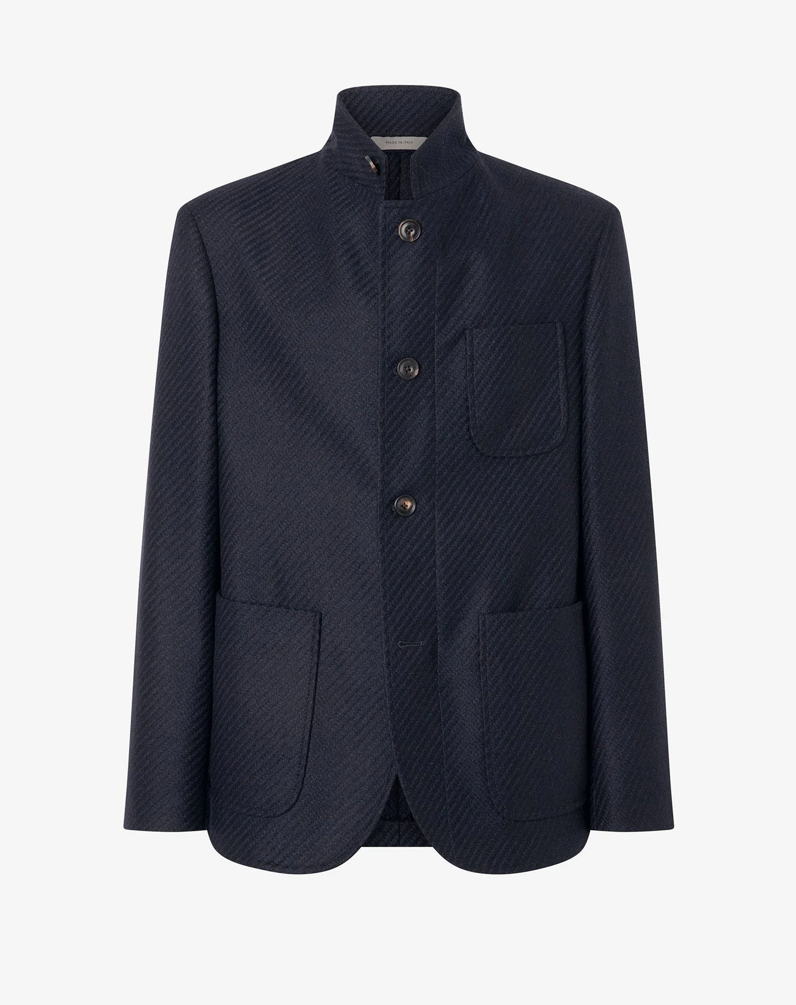 Blue wool and cashmere jacket - 1