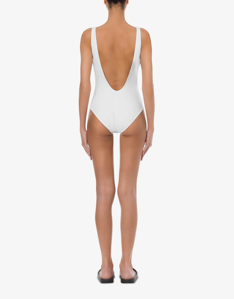 Moschino DOUBLE QUESTION MARK FLEECE ONE-PIECE SWIMSUIT outlook