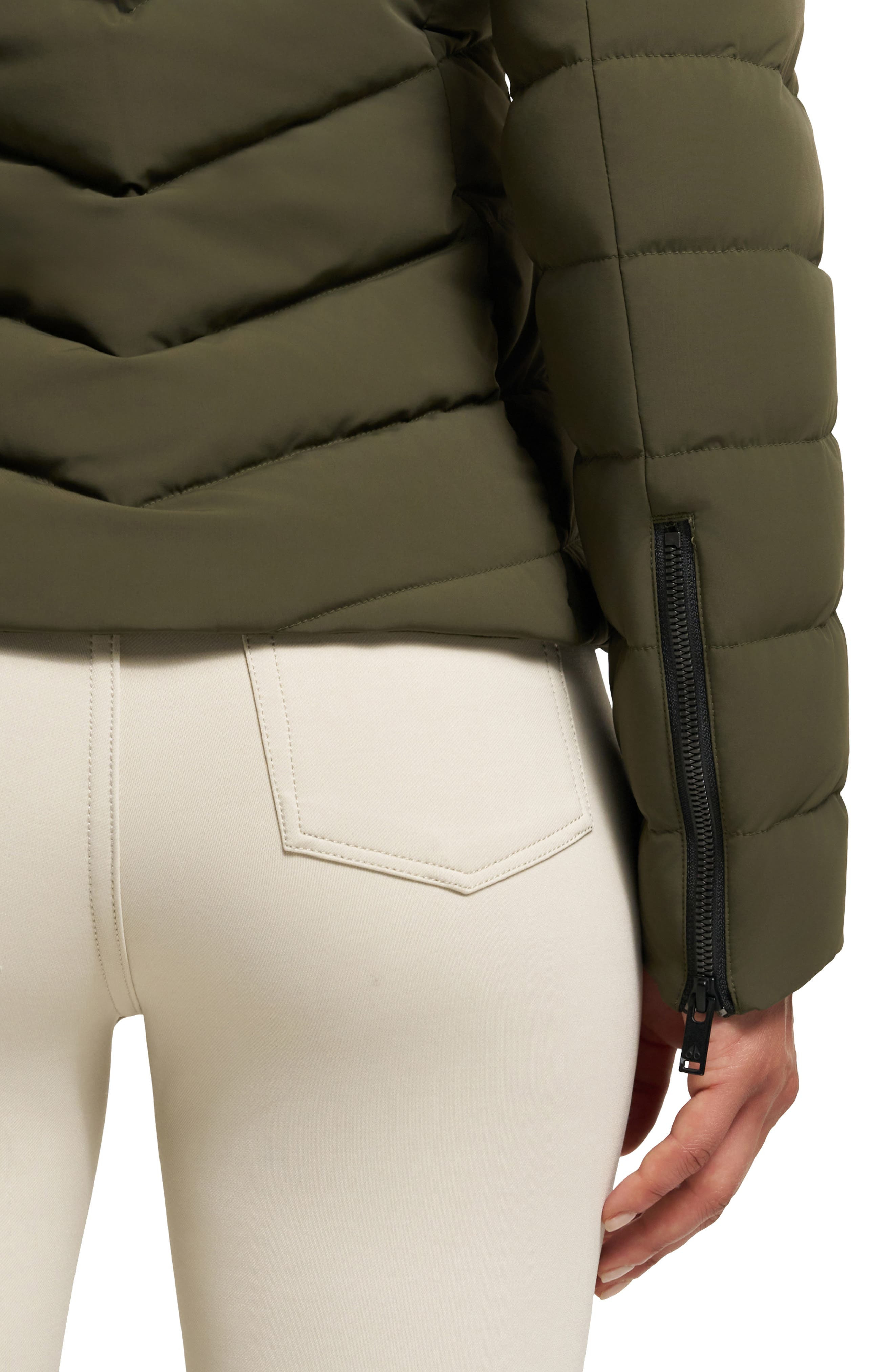 Moose Knuckles Elora Water Repellent 800 Fill Power Down Jacket in Dark Olive at Nordstrom - 4
