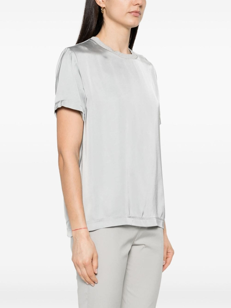 contrast-neck satin blouse 3
