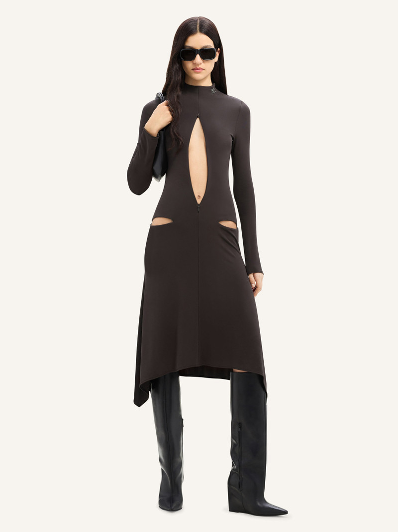 courrèges VOLCANO MIDI JERSEY DRESS outlook