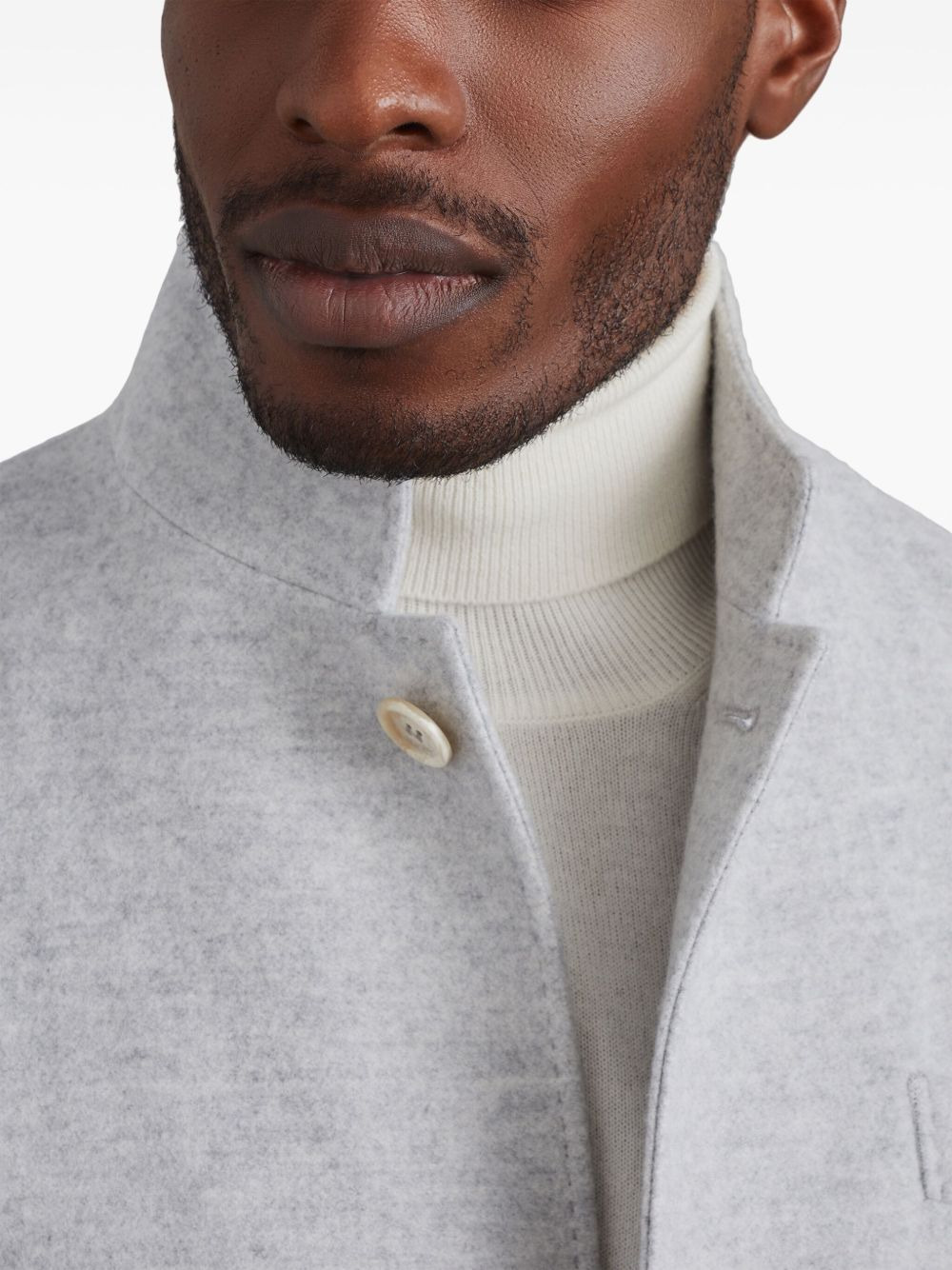 cashmere single-breasted coat - 3