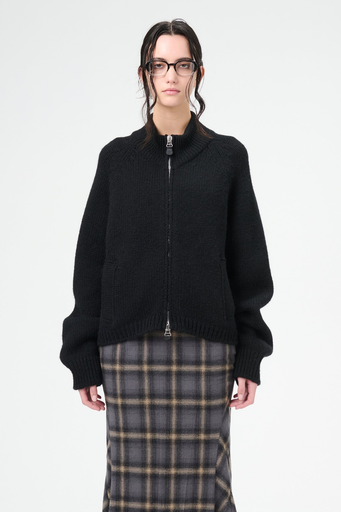 Our Legacy - Ultra Zip Funnel Jet Black Isles Wool