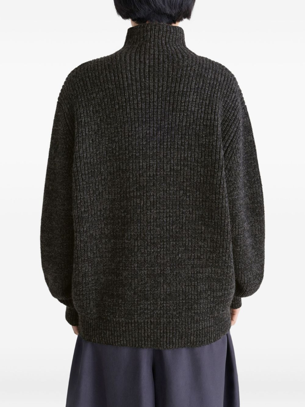 high-neck ribbed sweater - 4