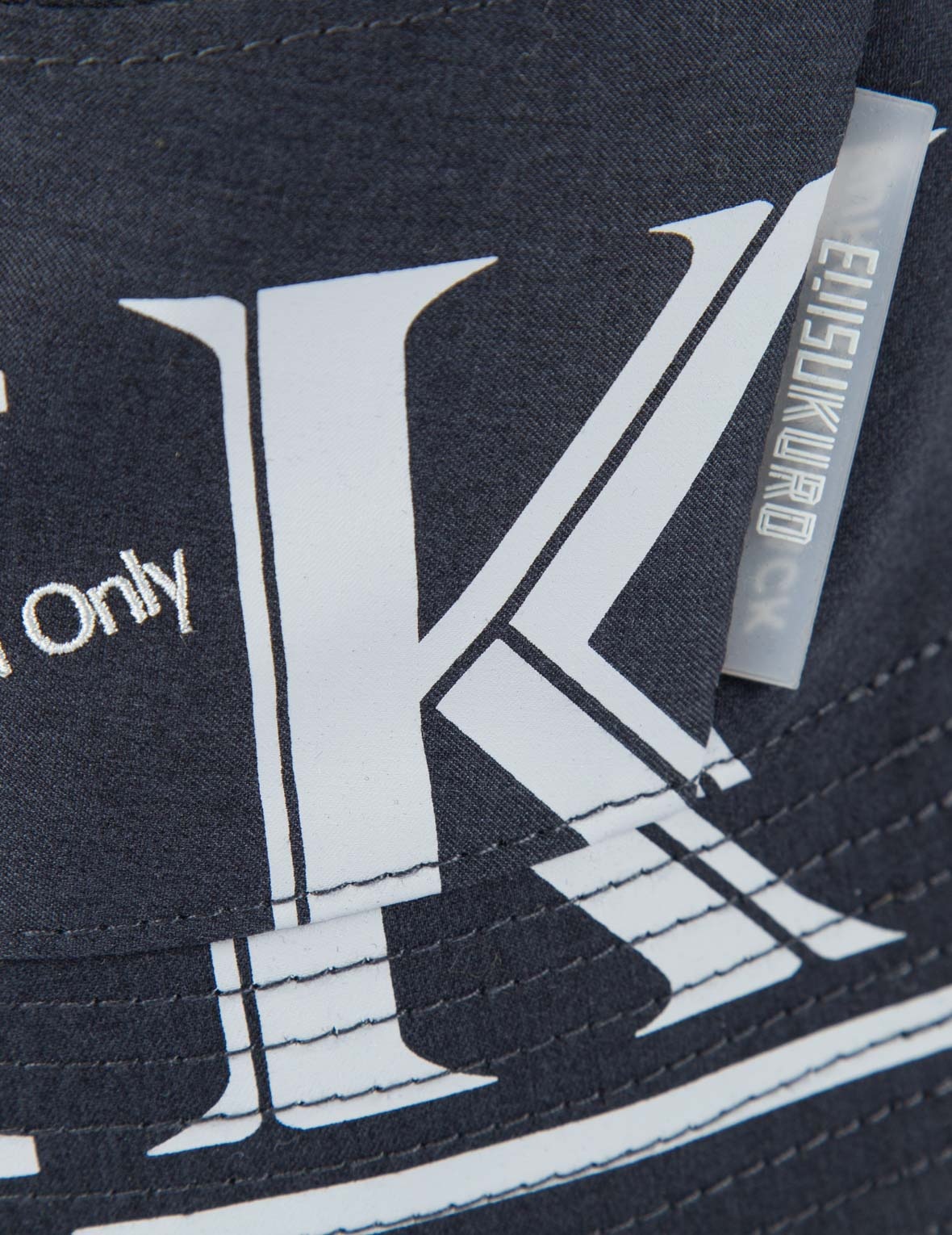 Slogan Embroidered and Logo Print Bucket Hat - 2