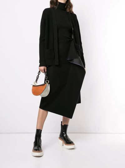 sacai asymmetric midi skirt outlook