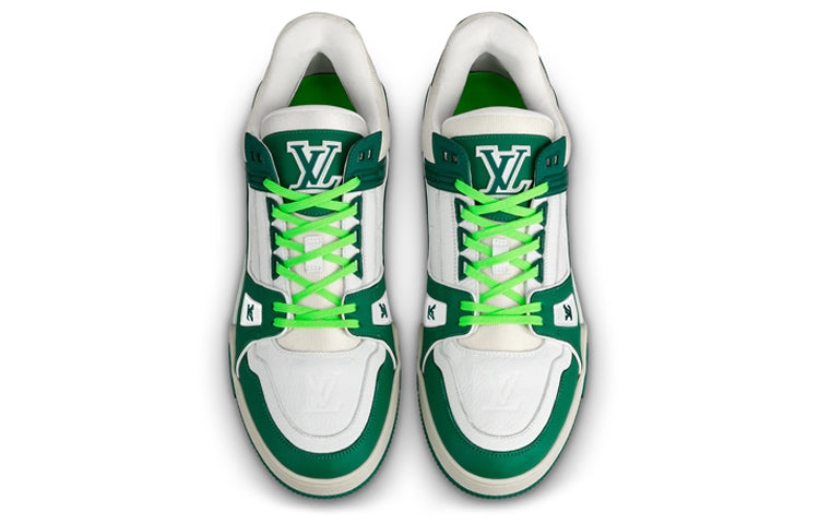 LOUIS VUITTON Trainer Sneakers 'White Green' 1A8125 - 2