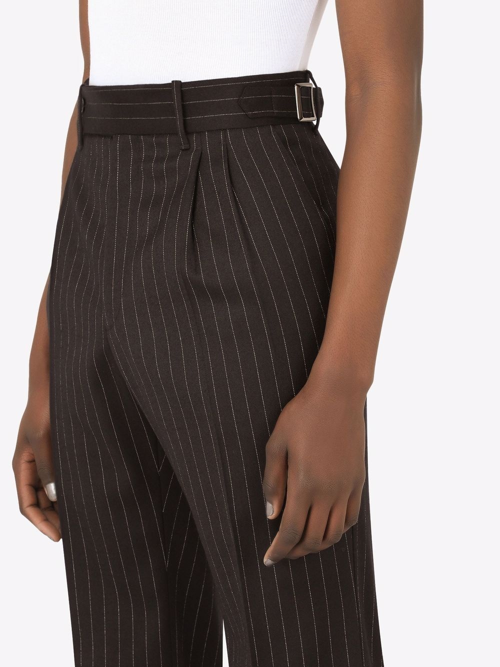 pinstripe-pattern tailored trousers - 5