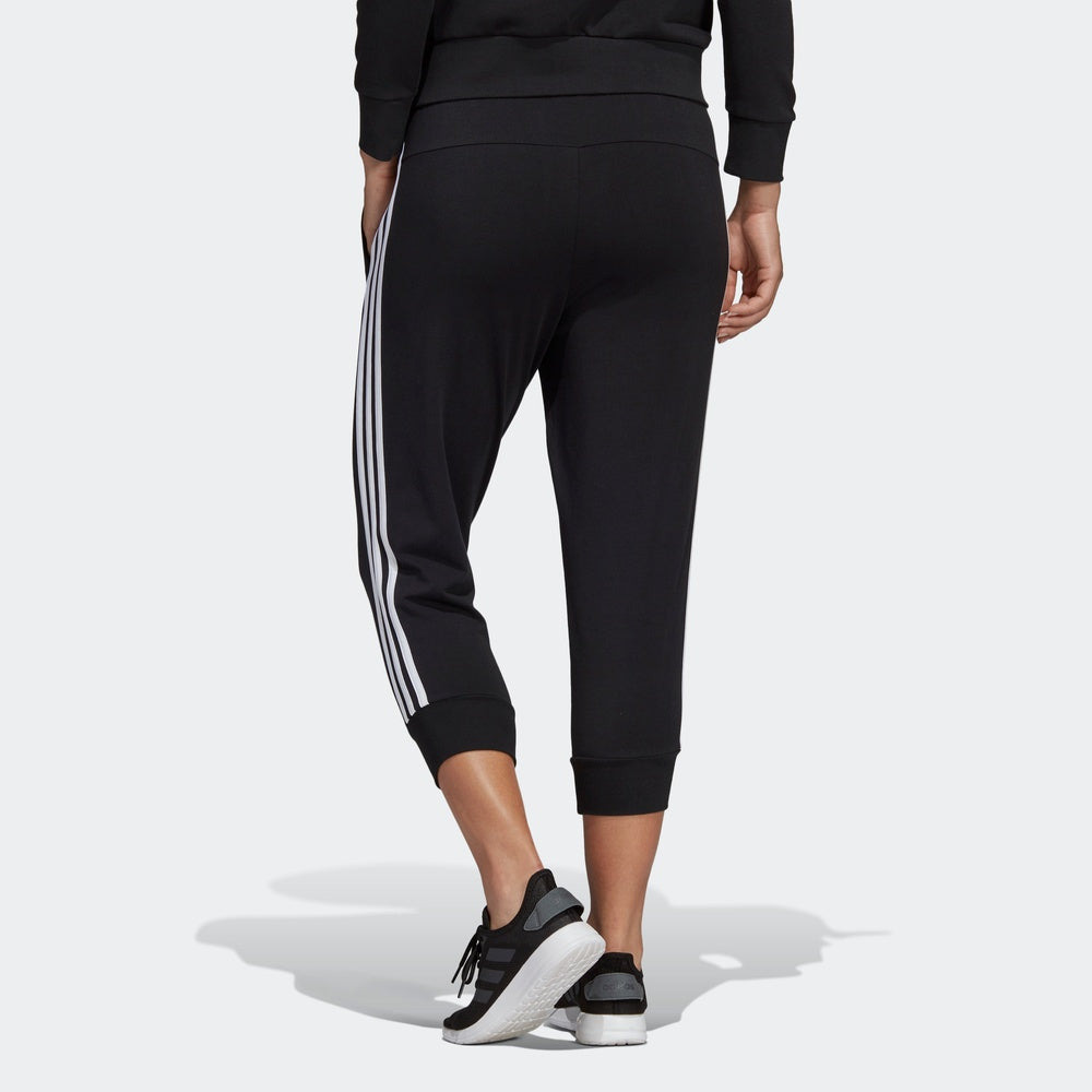 (WMNS) adidas Essentials Solid 3/4 Pants Asia Sizing 'Black' DP2396 - 4