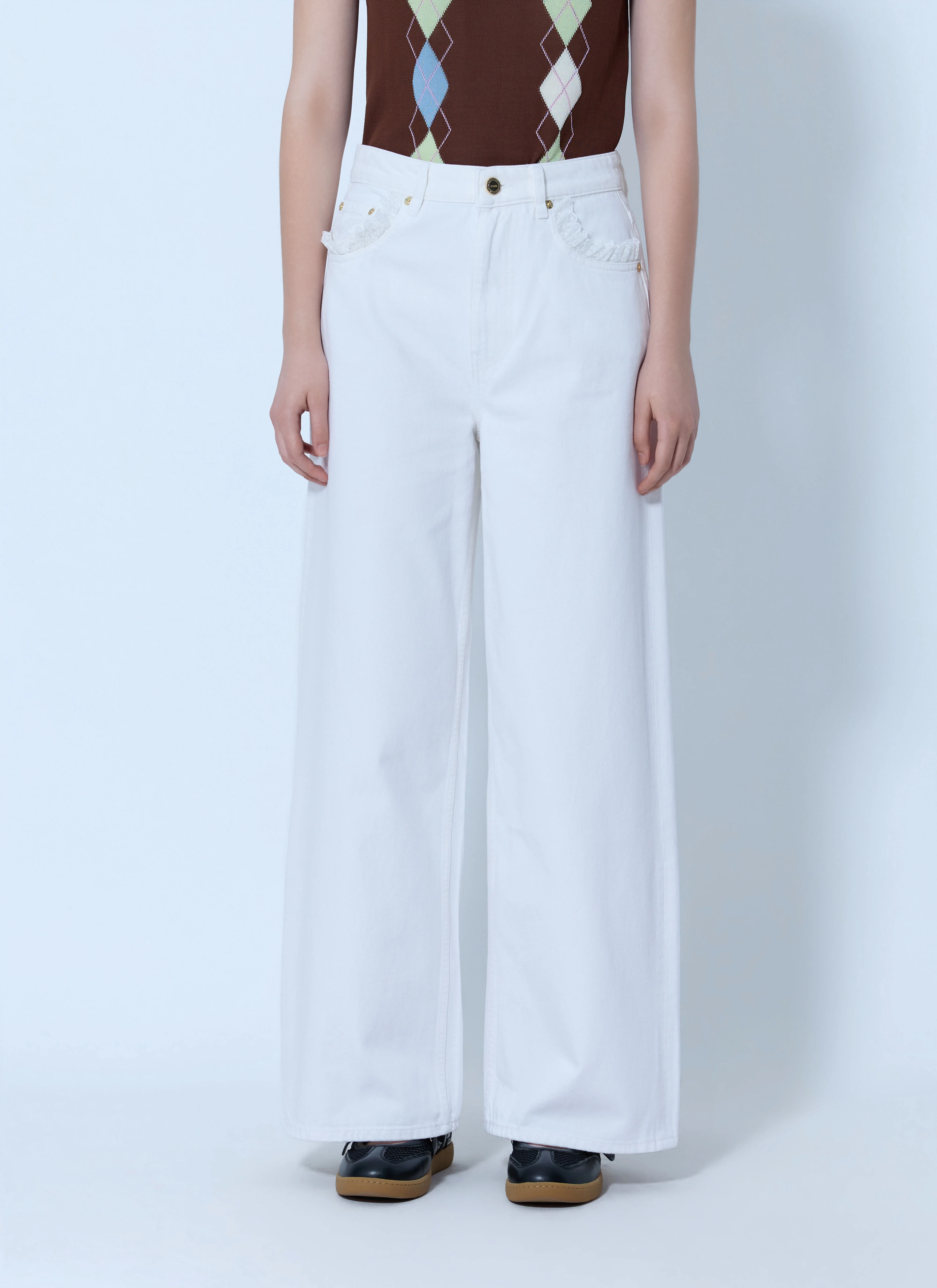 White Denim Lari Jeans - 1