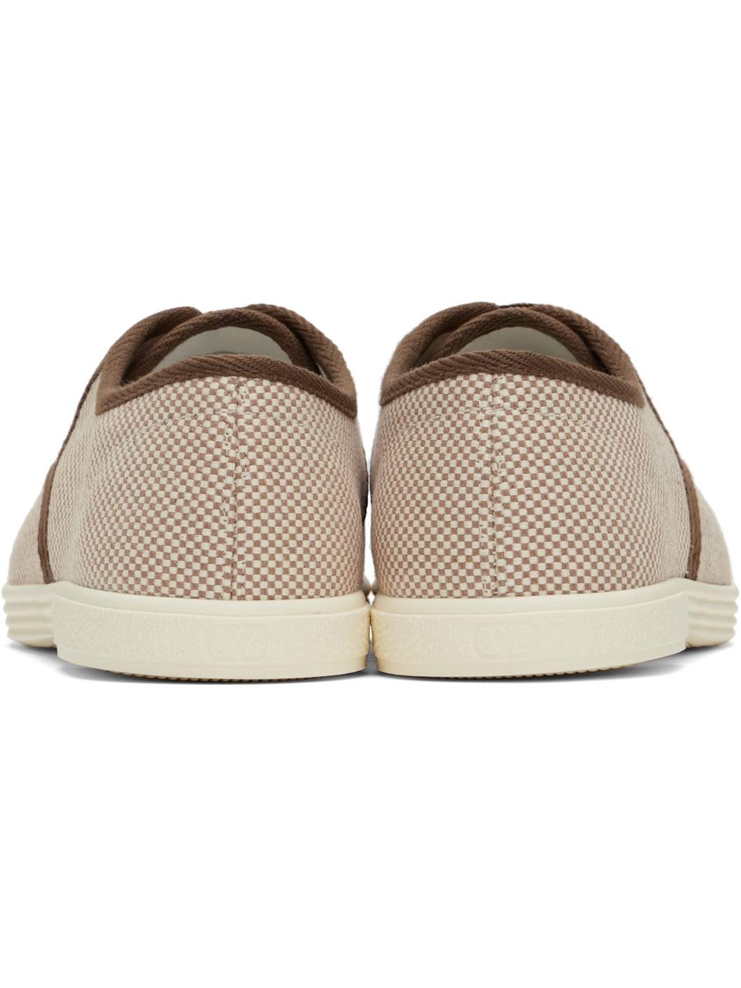 Off-White & Brown 'Bay By Bay' Canvas Sneakers - 2