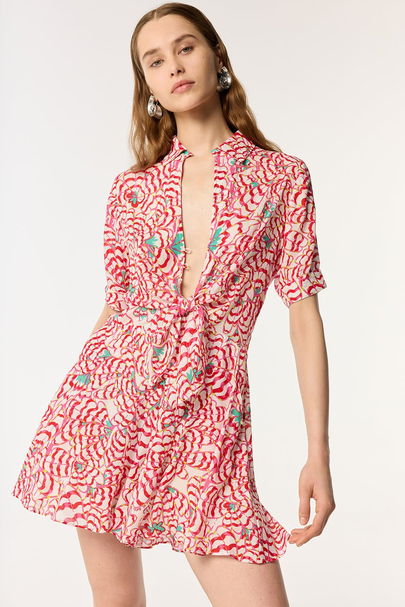 Short Jumpsuit Bettina - Pink Wings Flower 3