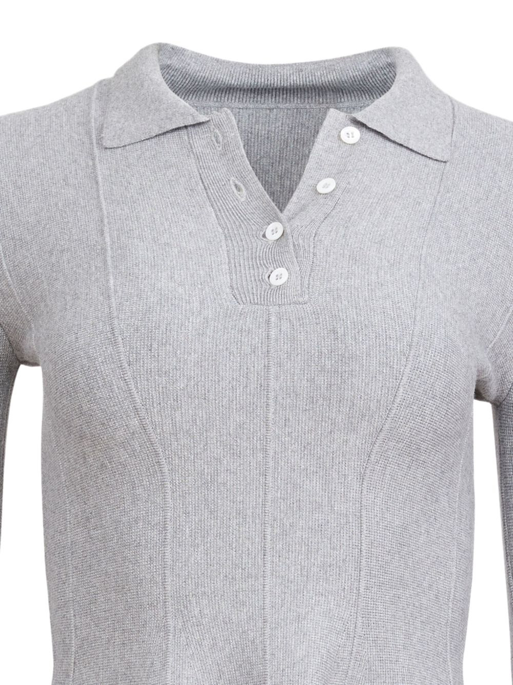 Henley-neck flared dress - 2