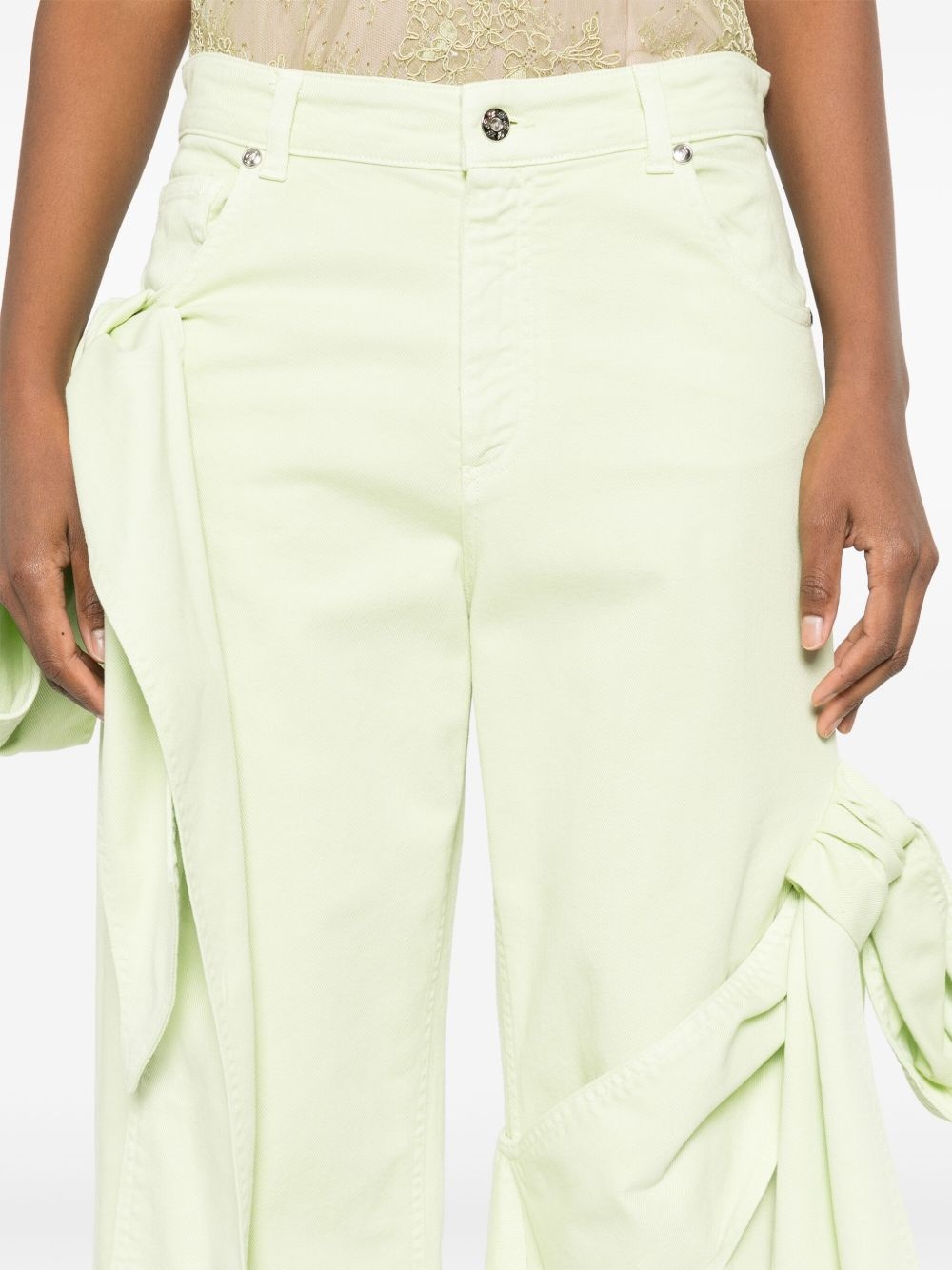 bow-detail jeans - 5