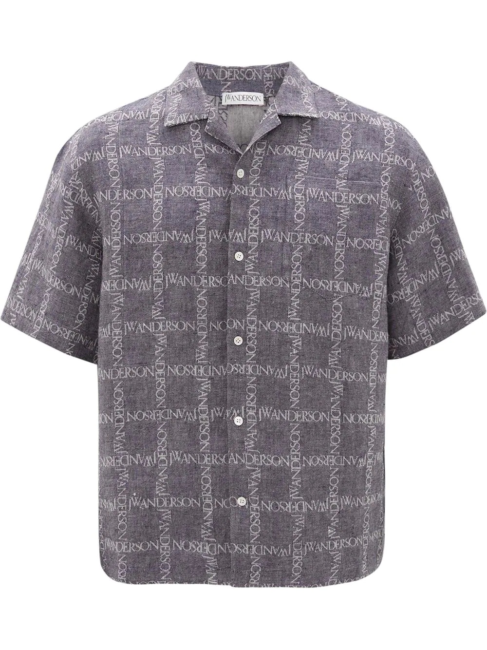 all-over logo print shirt - 1