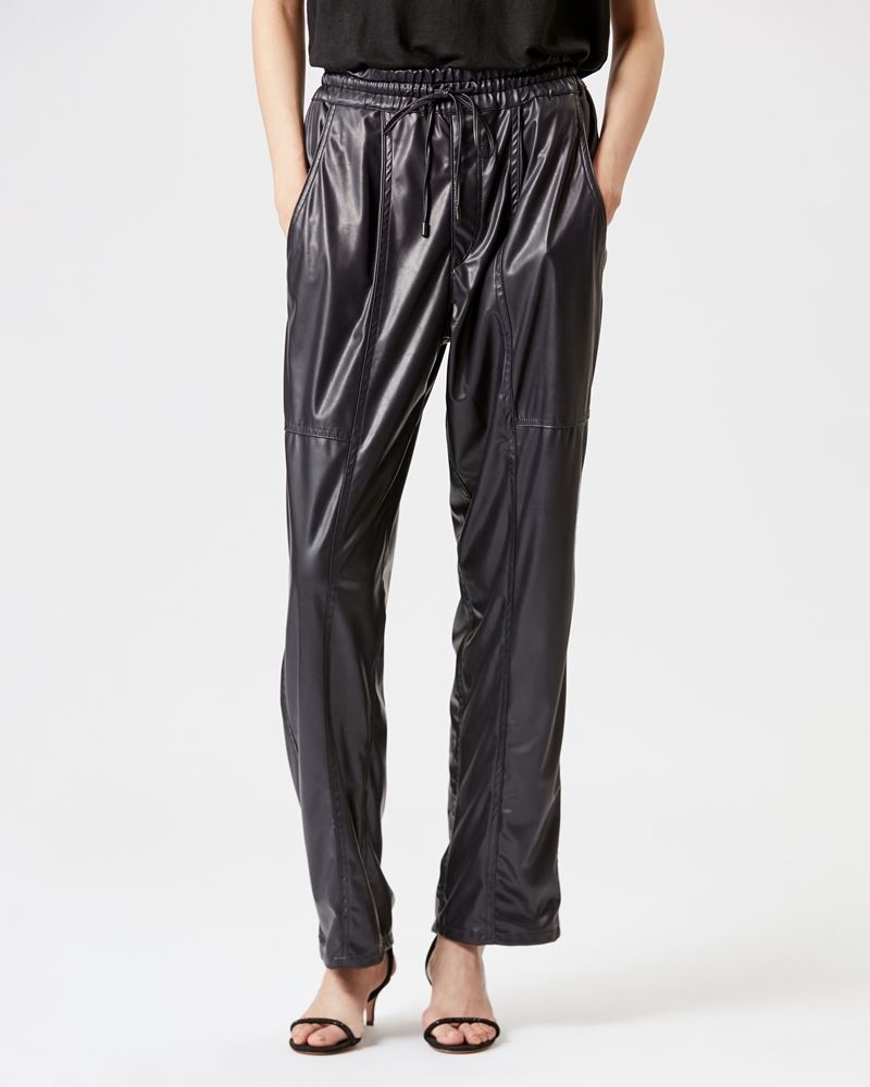 BRINA FAUX LEATHER PANTS - 4