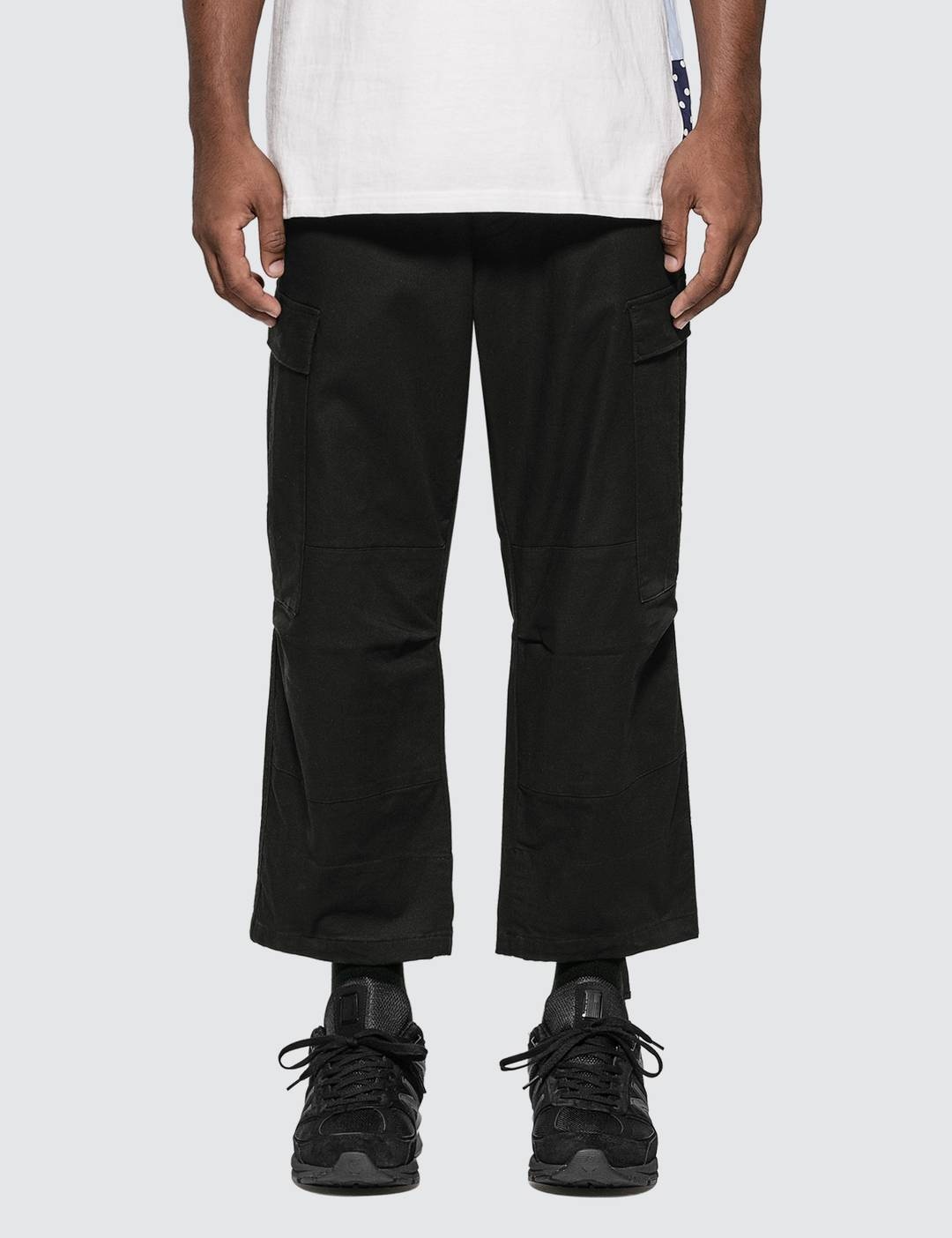 Cropped Wide Cargo Pants - 1