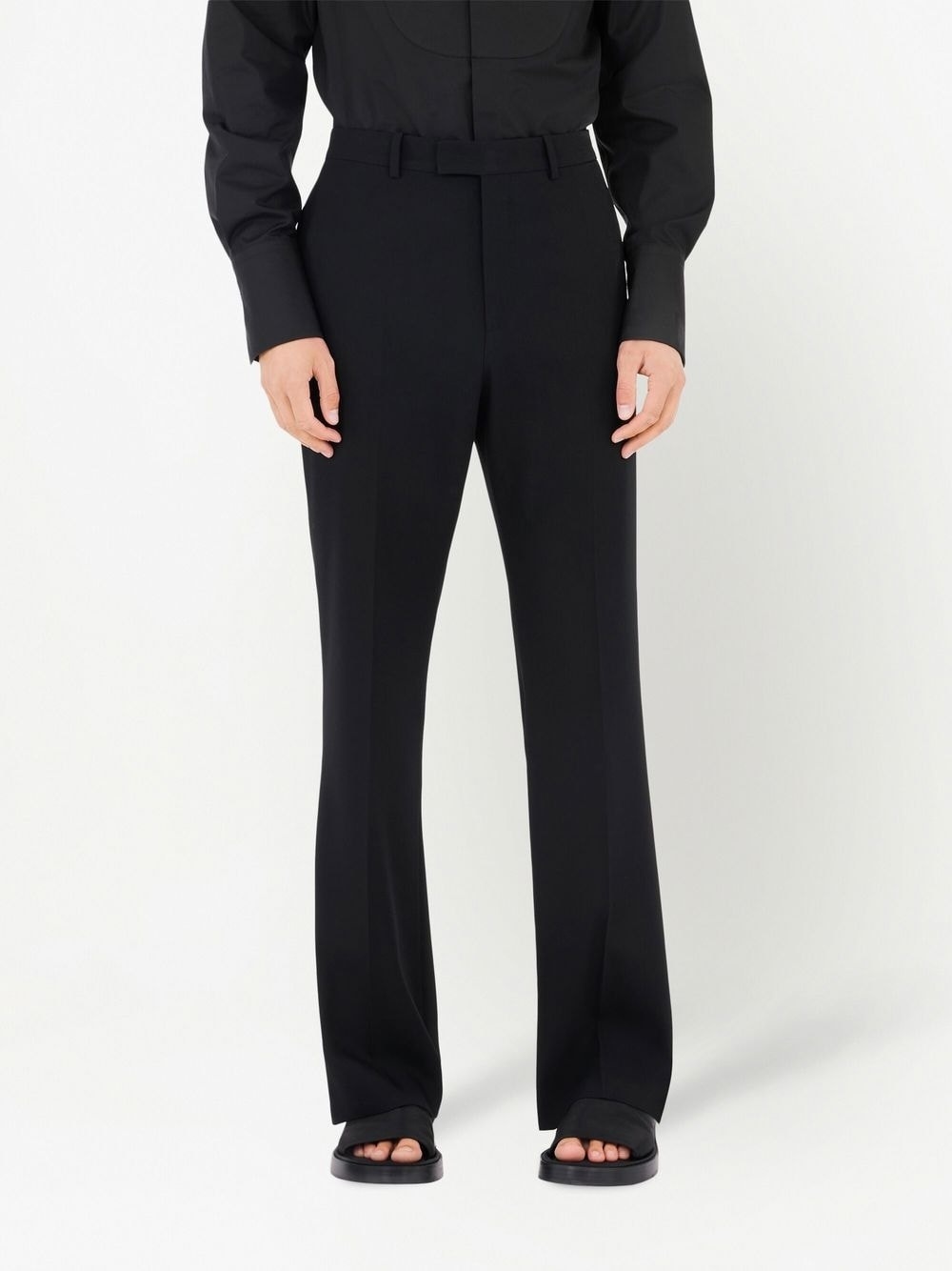 satin-insert tailored trousers - 3
