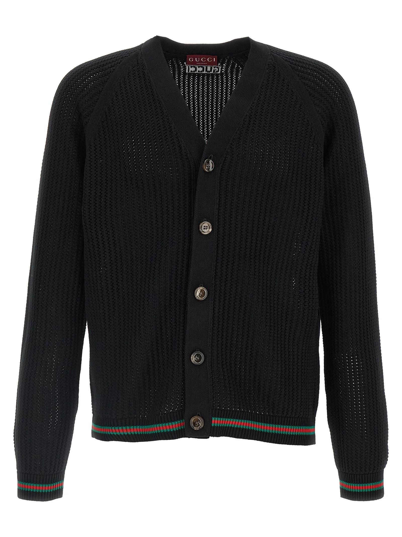 Gucci Men Web Ribbon Cardigan - 1