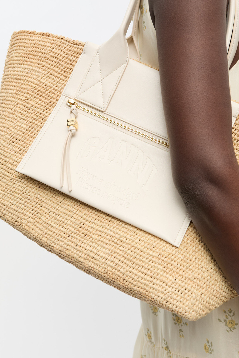 GANNI OFF-WHITE MEDIUM EASY SHOPPER outlook