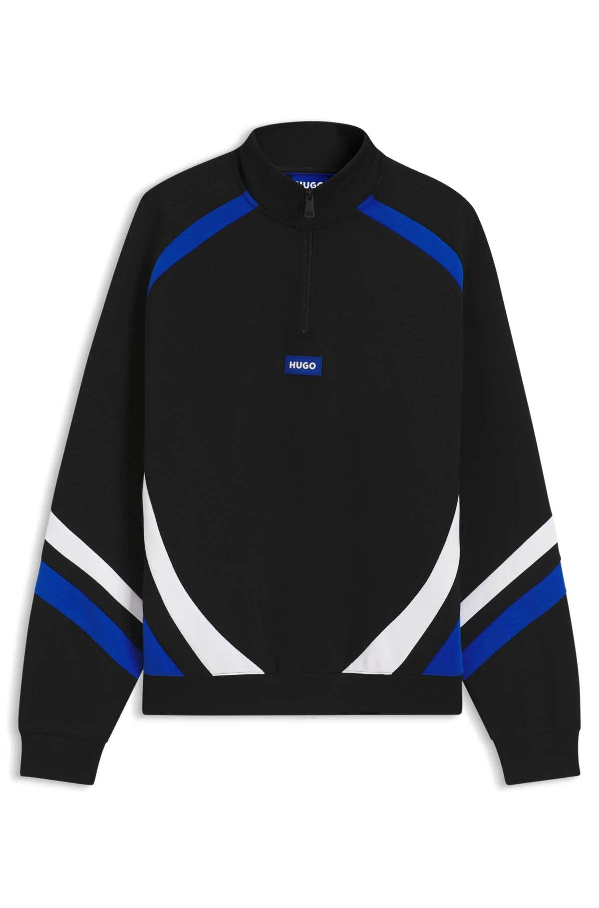 STRETCH-COTTON SWEATSHIRT WITH COLOURFUL PANELLING - 1