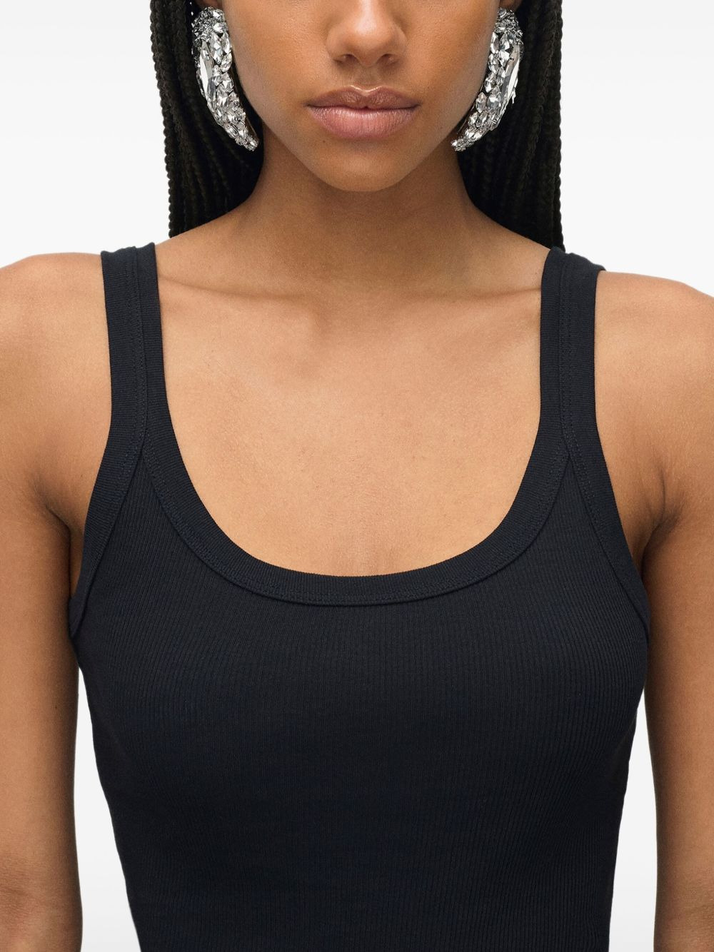 crystal-cluster triangle earrings - 2
