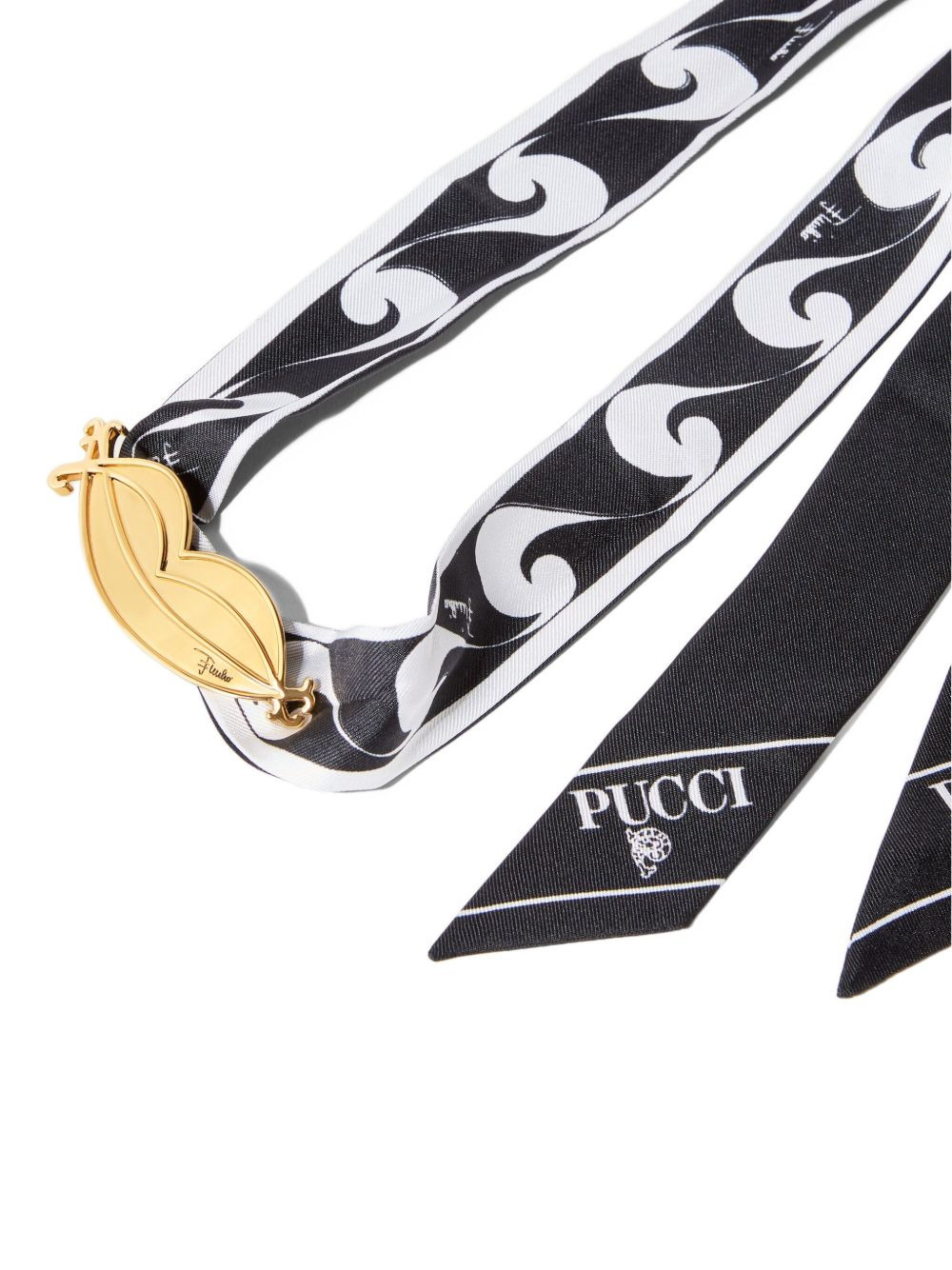 scarf lip-ring choker - 3